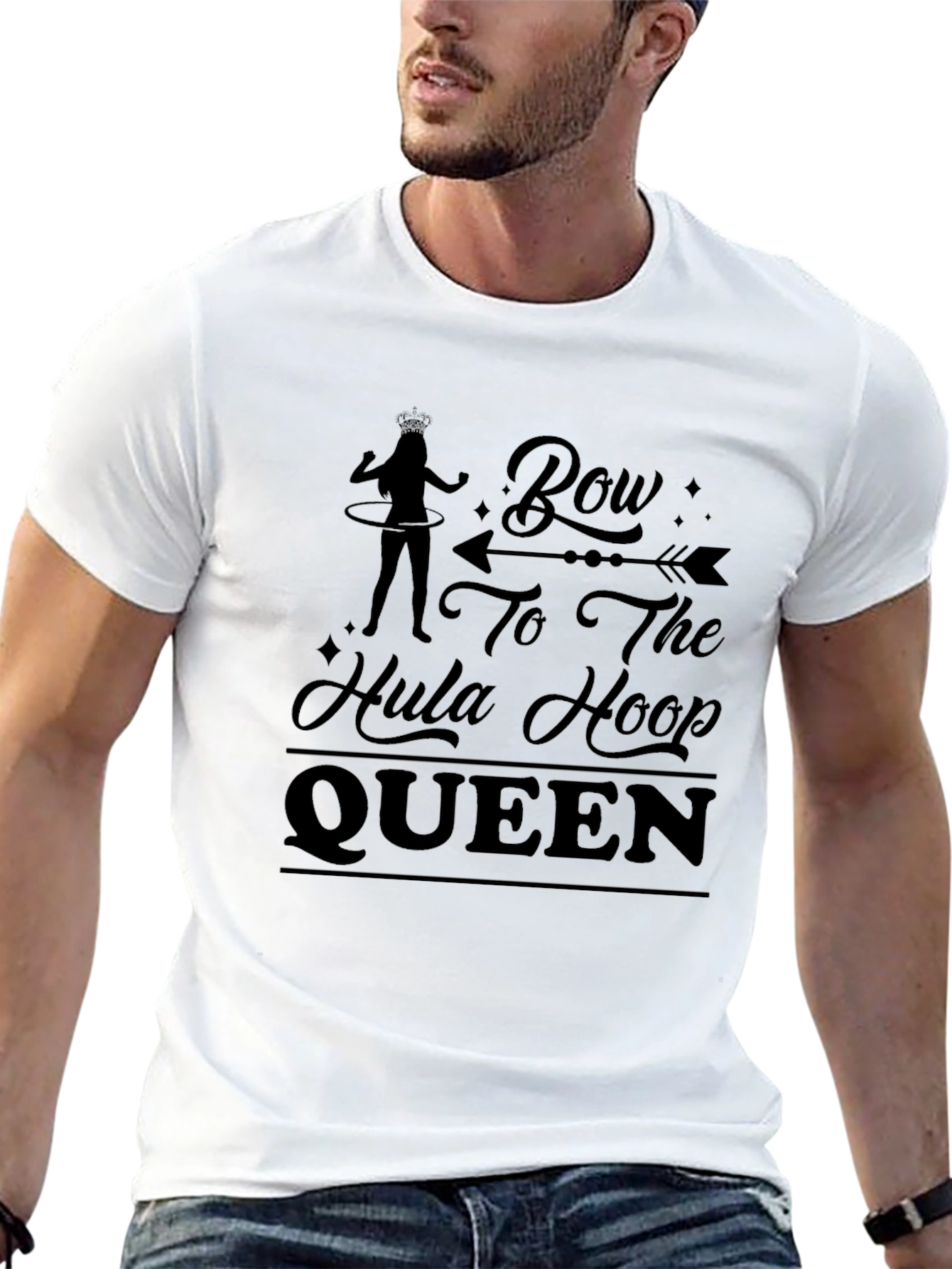 Bow to the Hula Hoop Queen Black T-Shirt