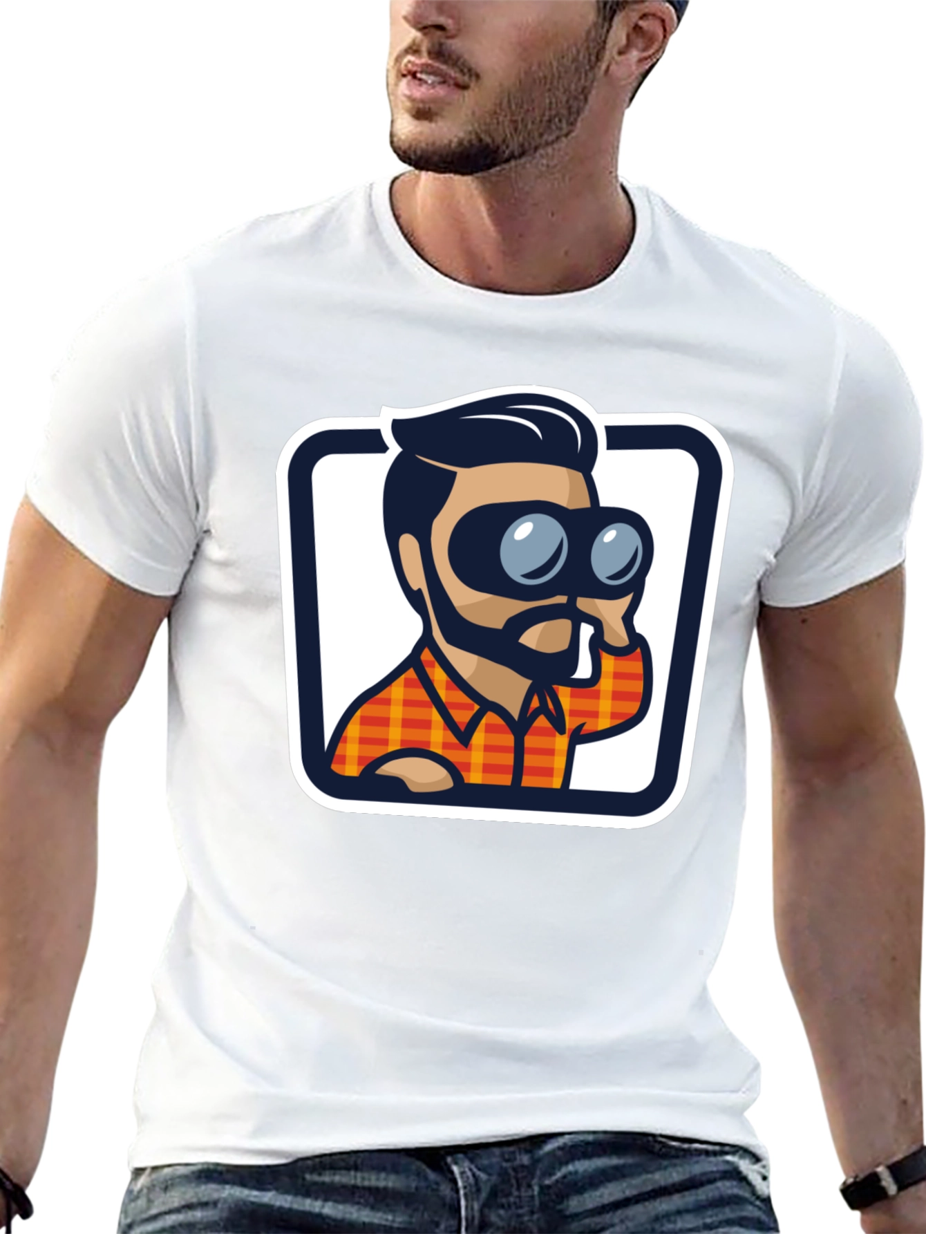 Binoculars Graphic Tee - Stylish Black T-Shirt