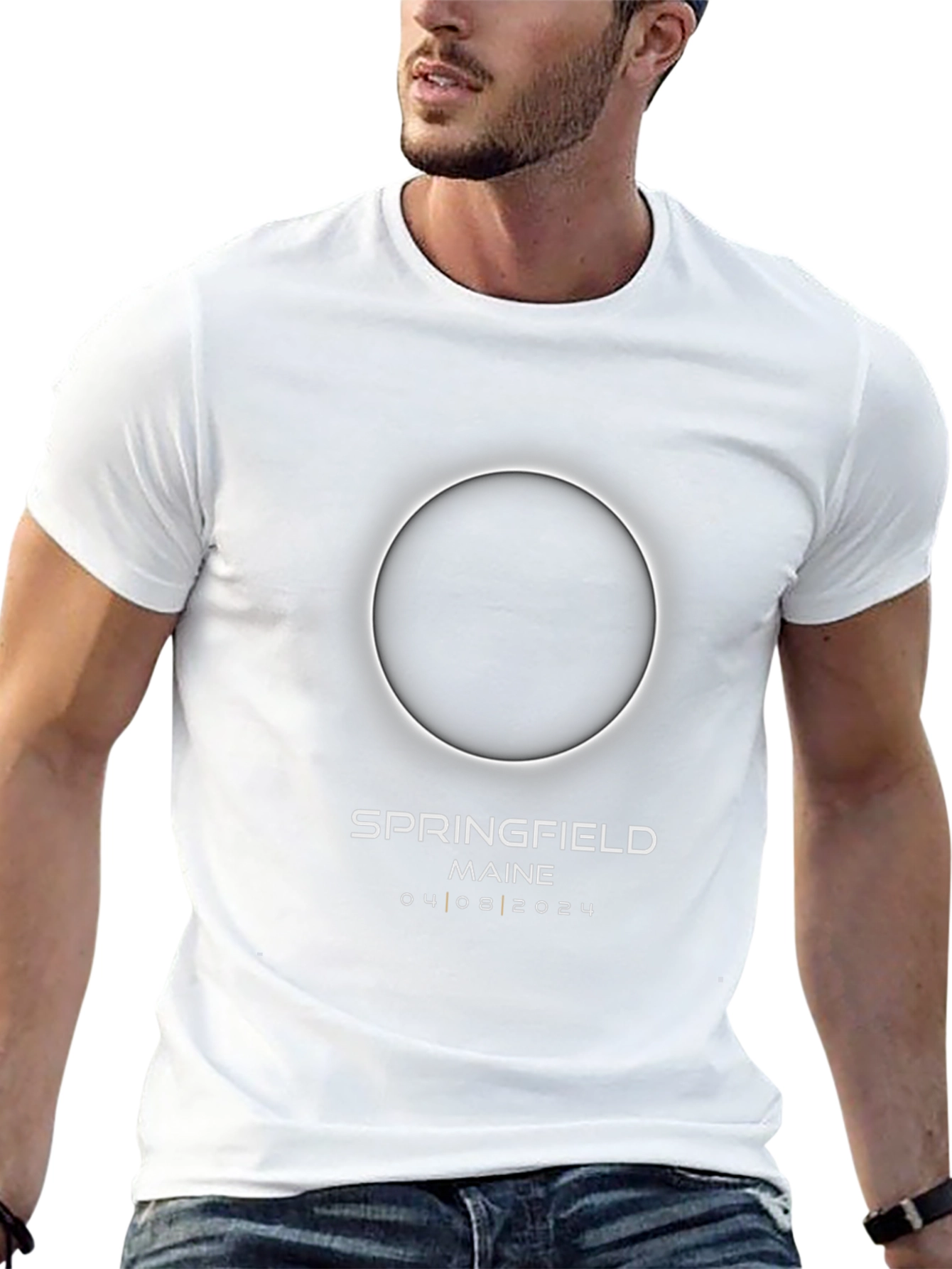 Springfield Maine Eclipse 04/08/2024 Black T-Shirt