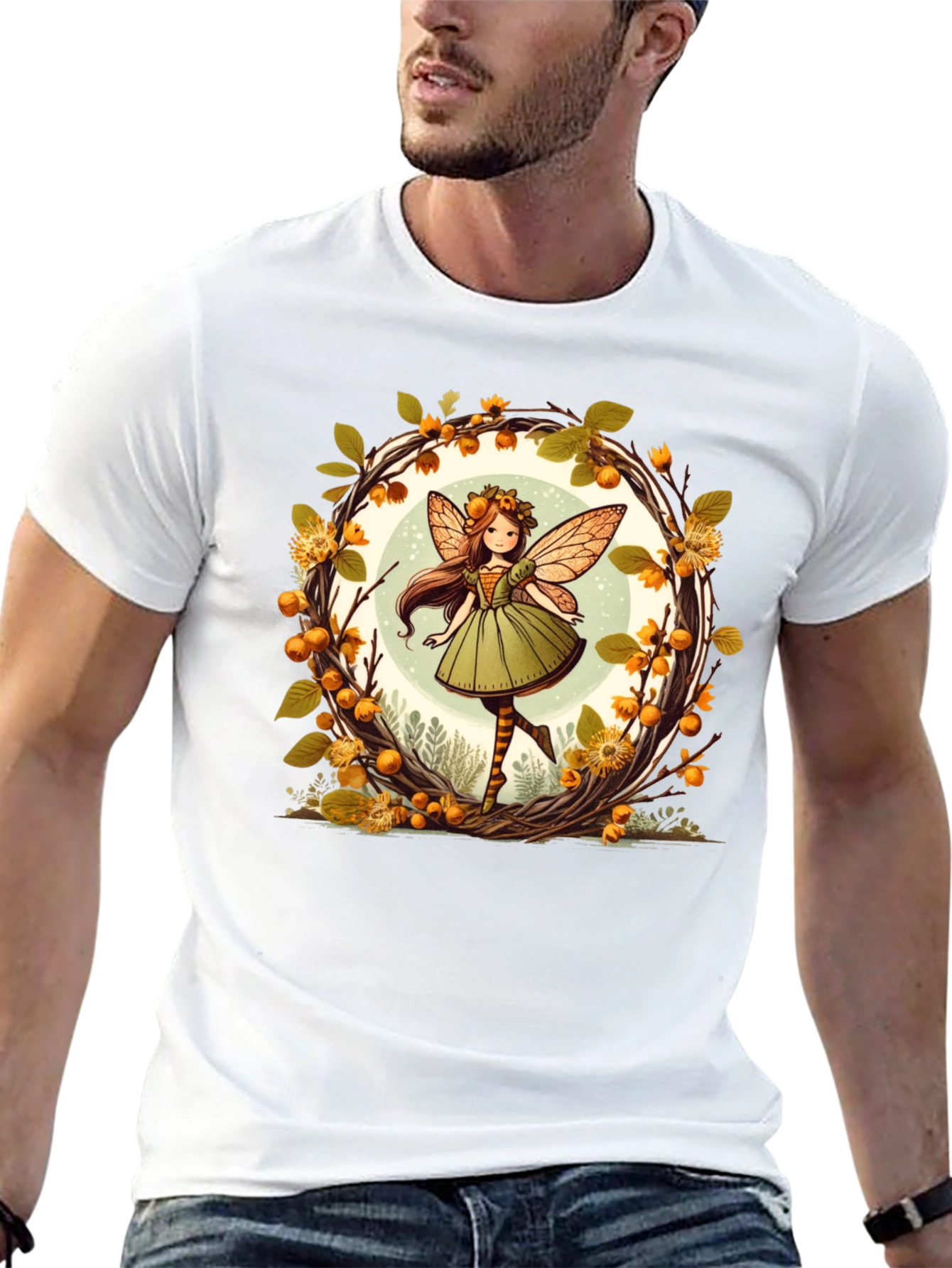 Autumn Fairy Graphic Tee - Whimsical Fall T-Shirt