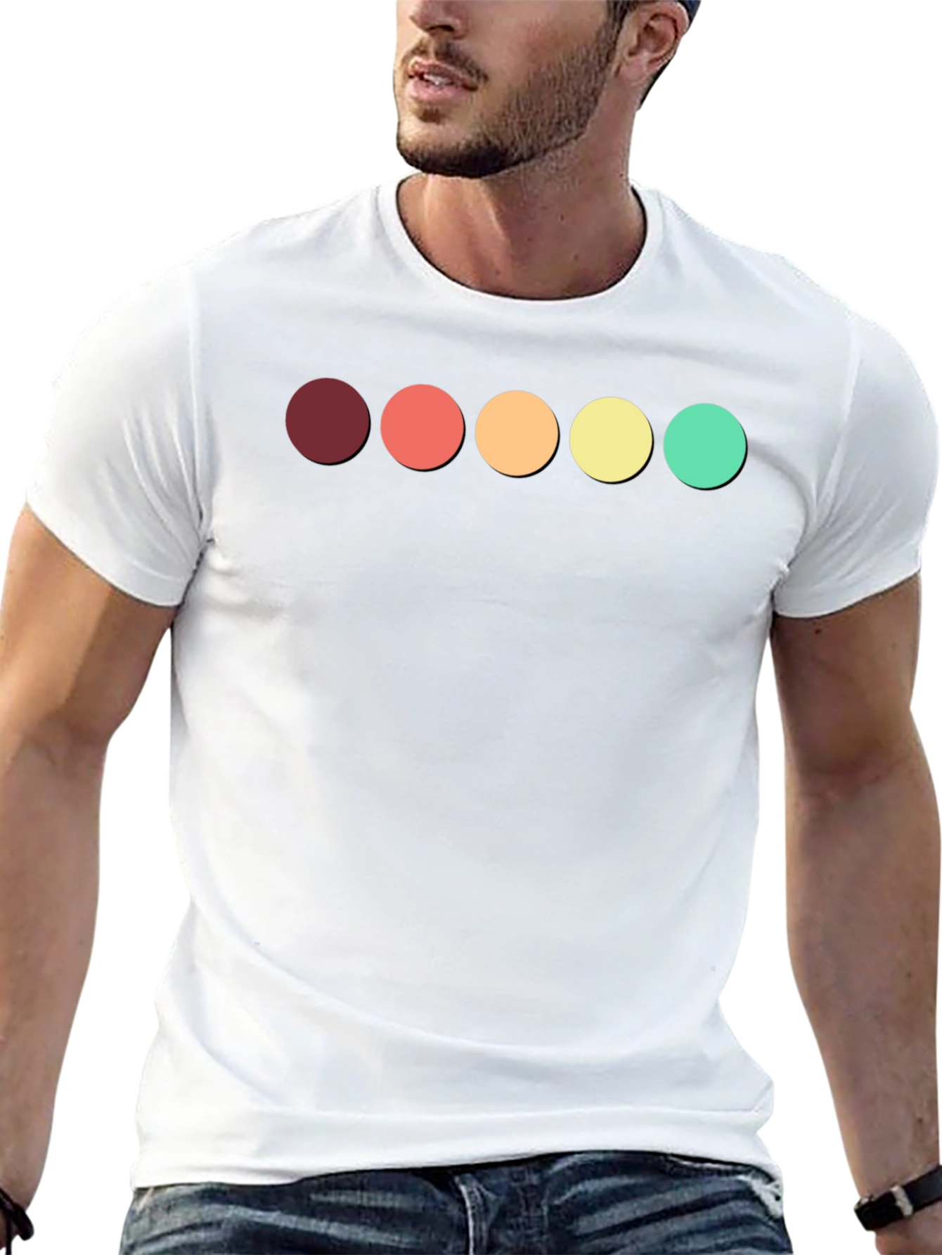 Retro Circle Graphic T-Shirt