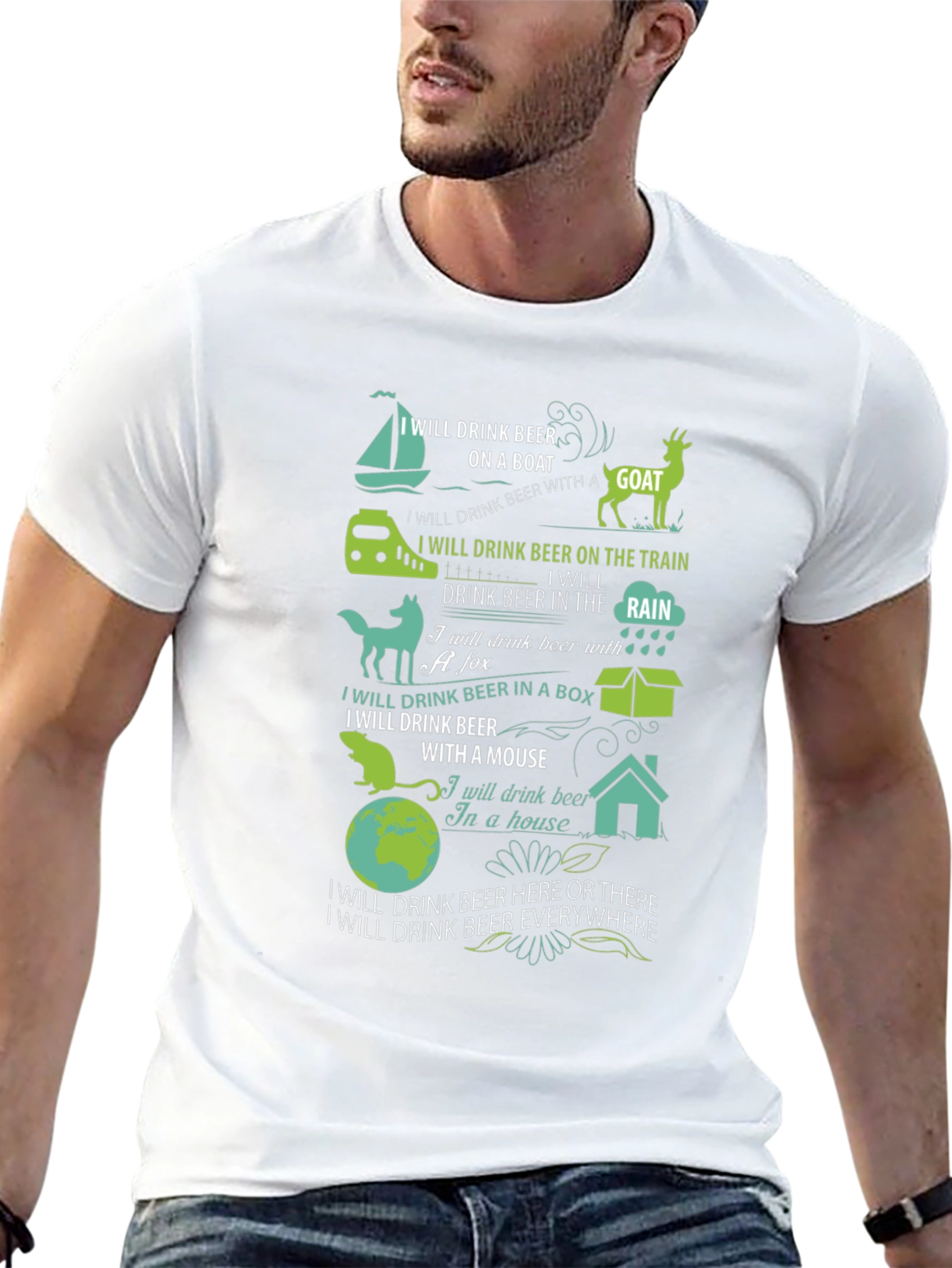 Humorous Beer Lover T-Shirt - Drink Beer Anywhere!