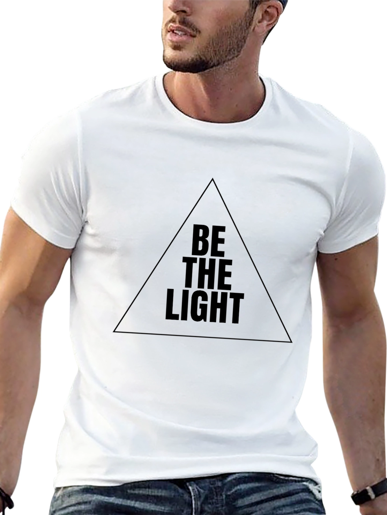 Be The Light Graphic Black T-Shirt