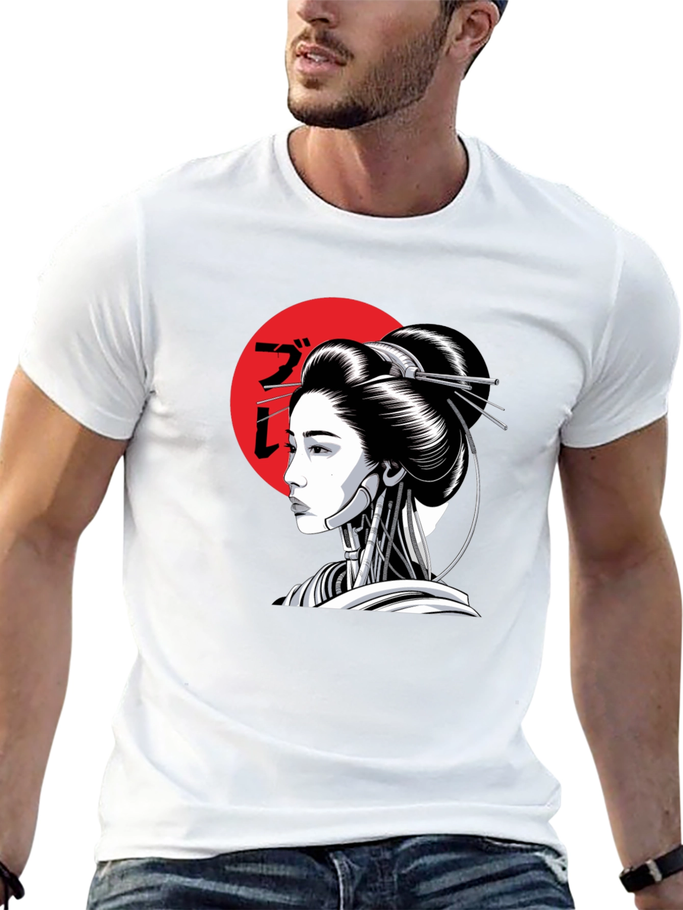 Cyberpunk Geisha T-Shirt - Black