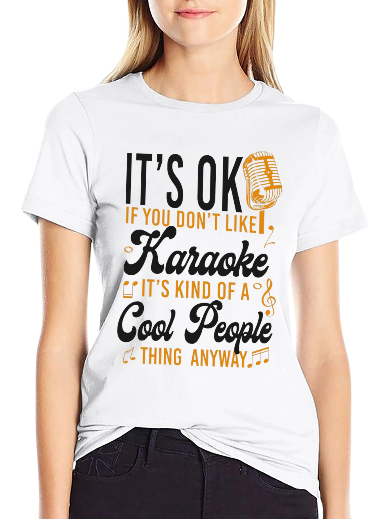 Karaoke Lovers T-Shirt - Cool People Thing Anyway Tee