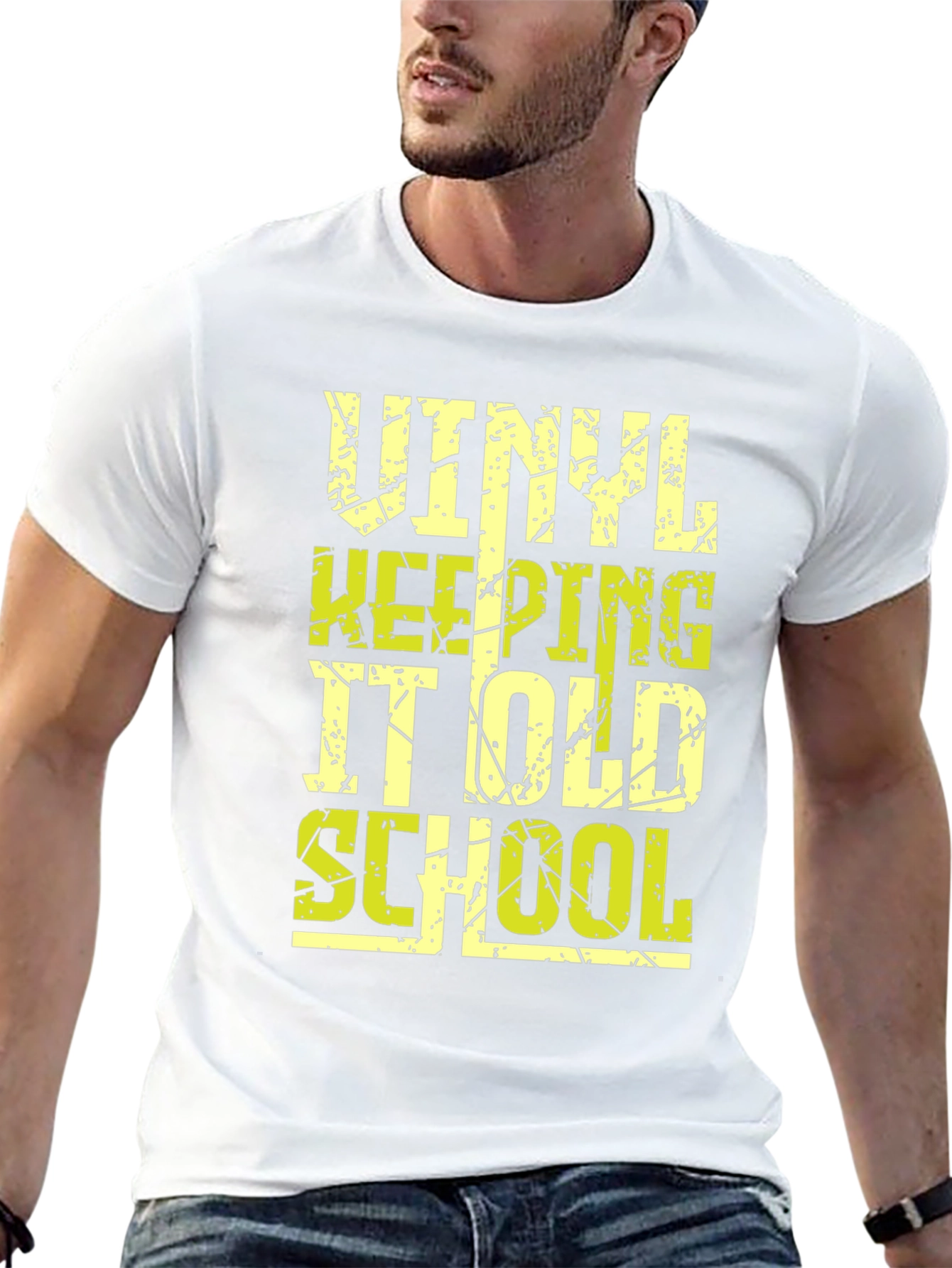 Vinyl Keeping It Old School Graphic T-Shirt
