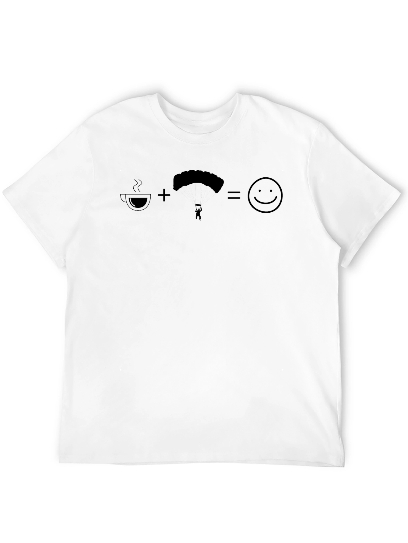 Coffee Plus Skydiving Equals Happiness T-Shirt