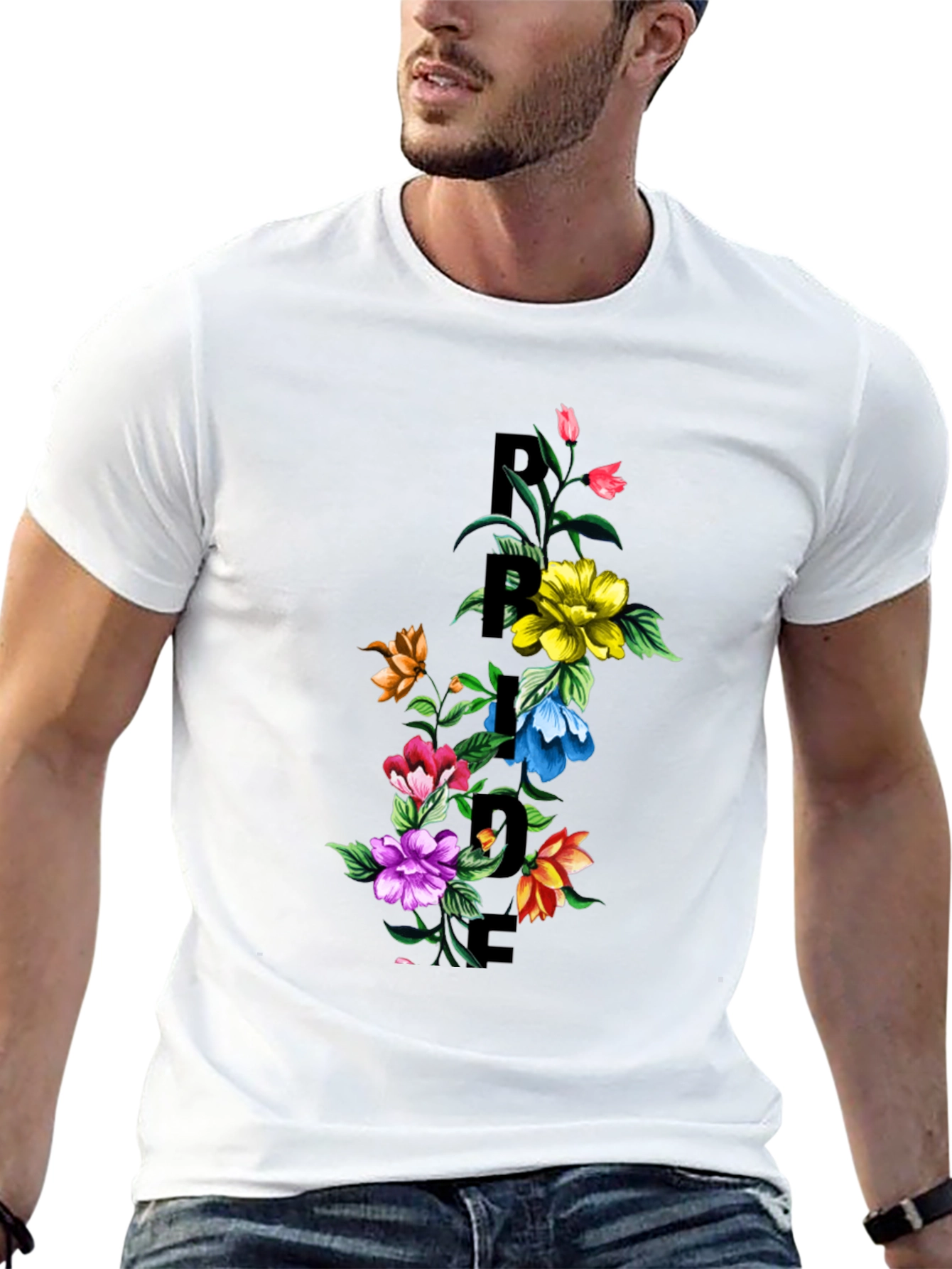 Floral Pride Graphic Tee - Stylish Comfort
