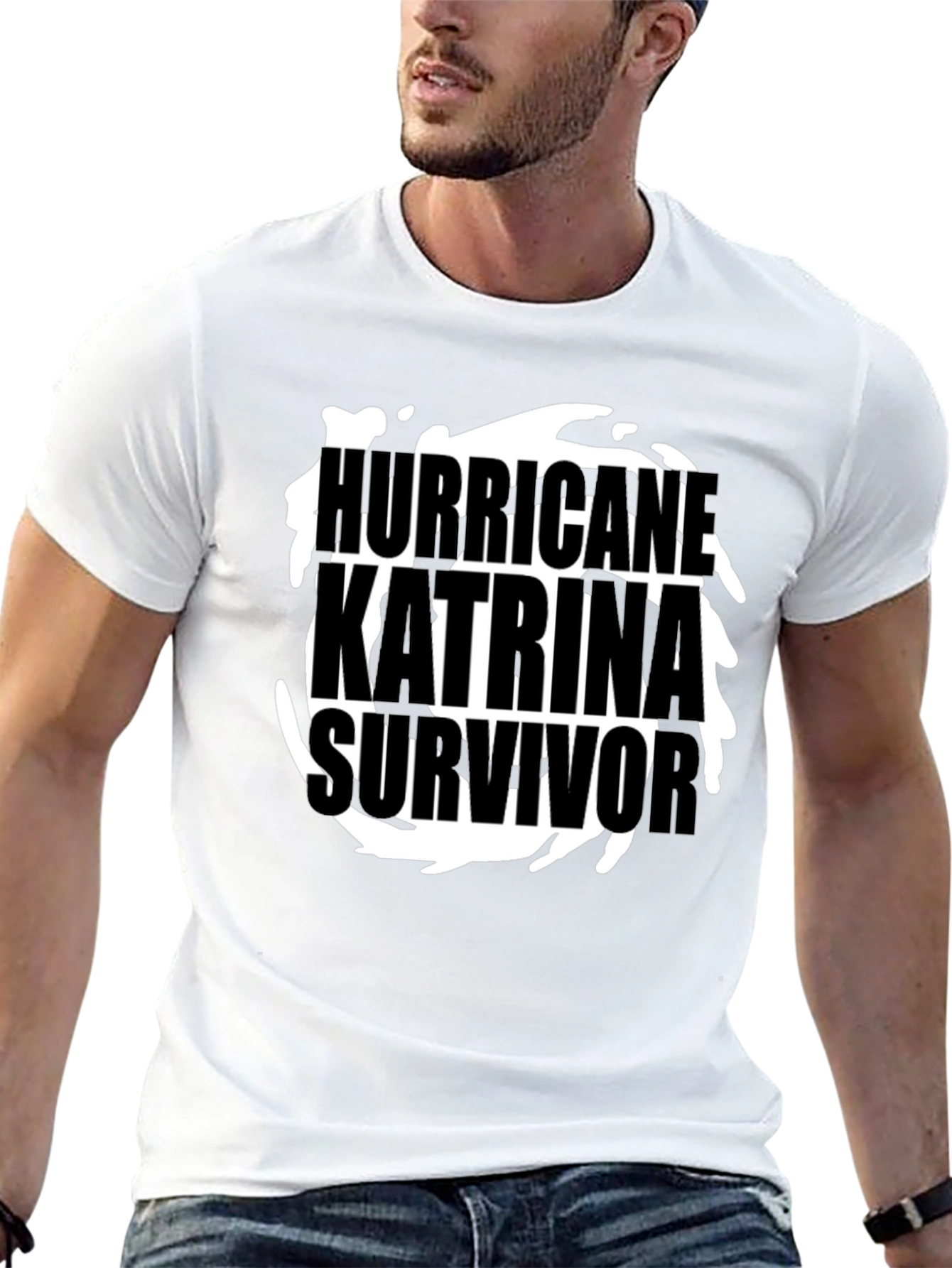 Hurricane Katrina Survivor T-Shirt - Black Graphic Tee