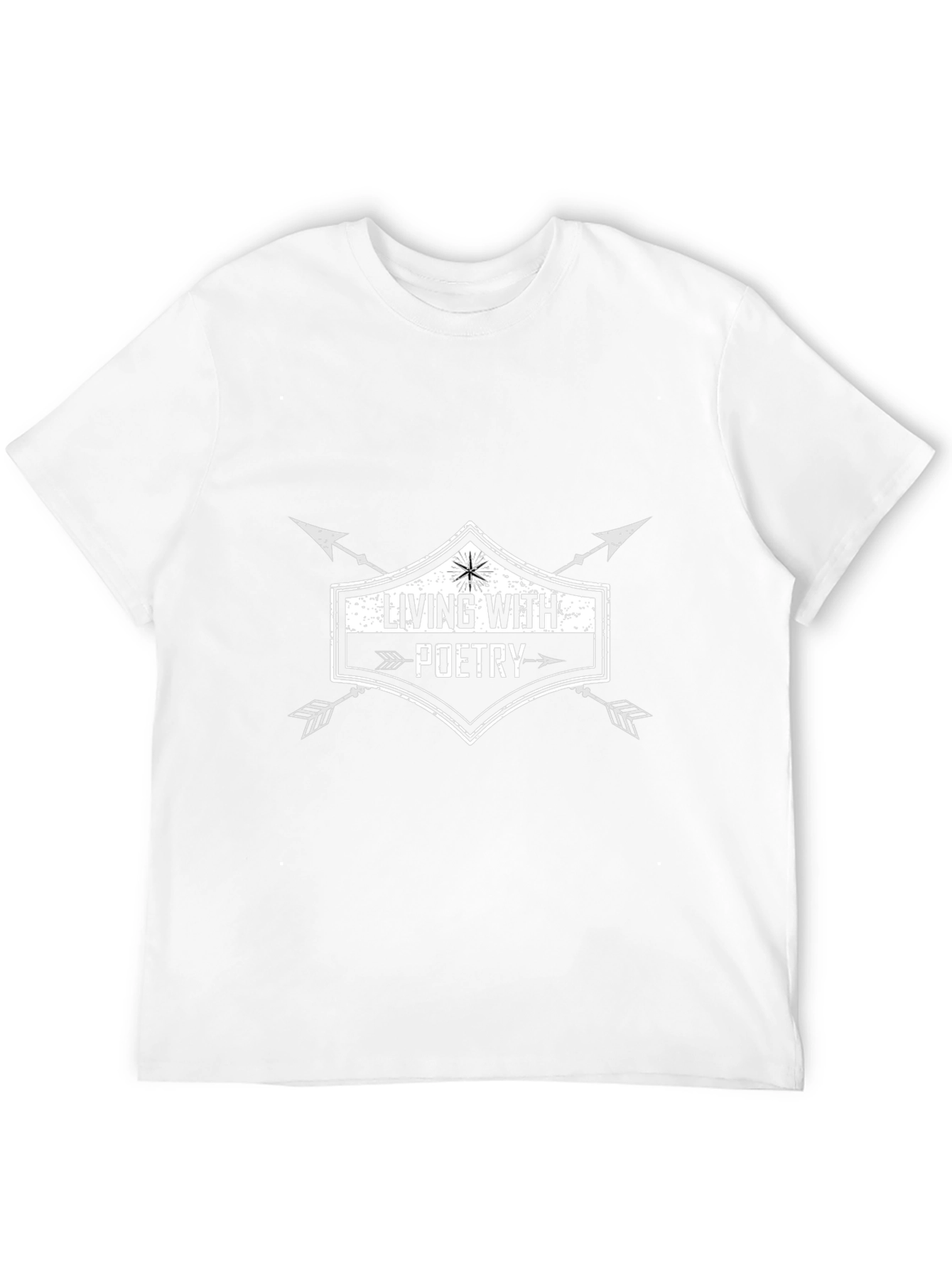 Living With Poetry Graphic Tee - Black Cotton