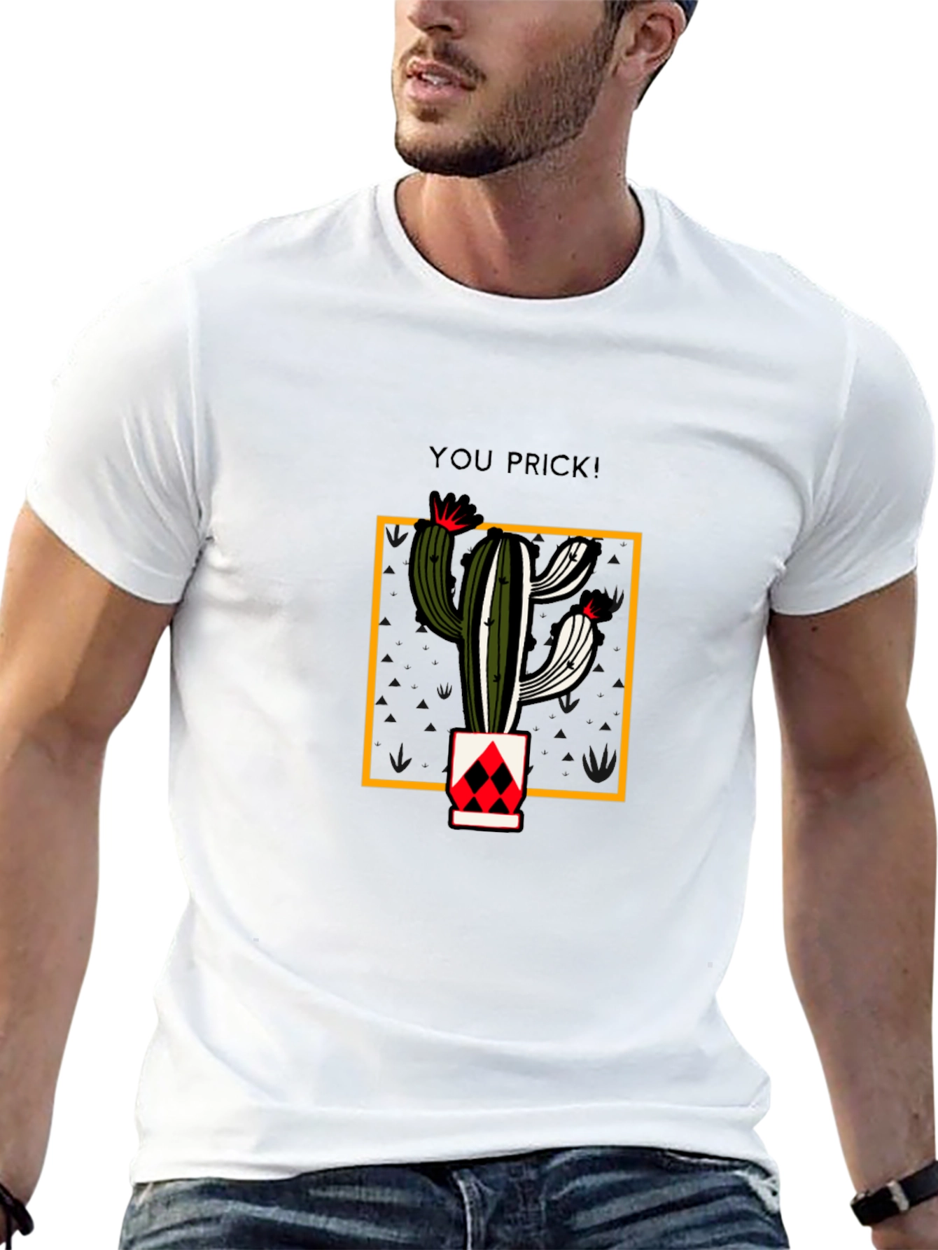 Funny Cactus Pun T-Shirt - You Prick! Tee