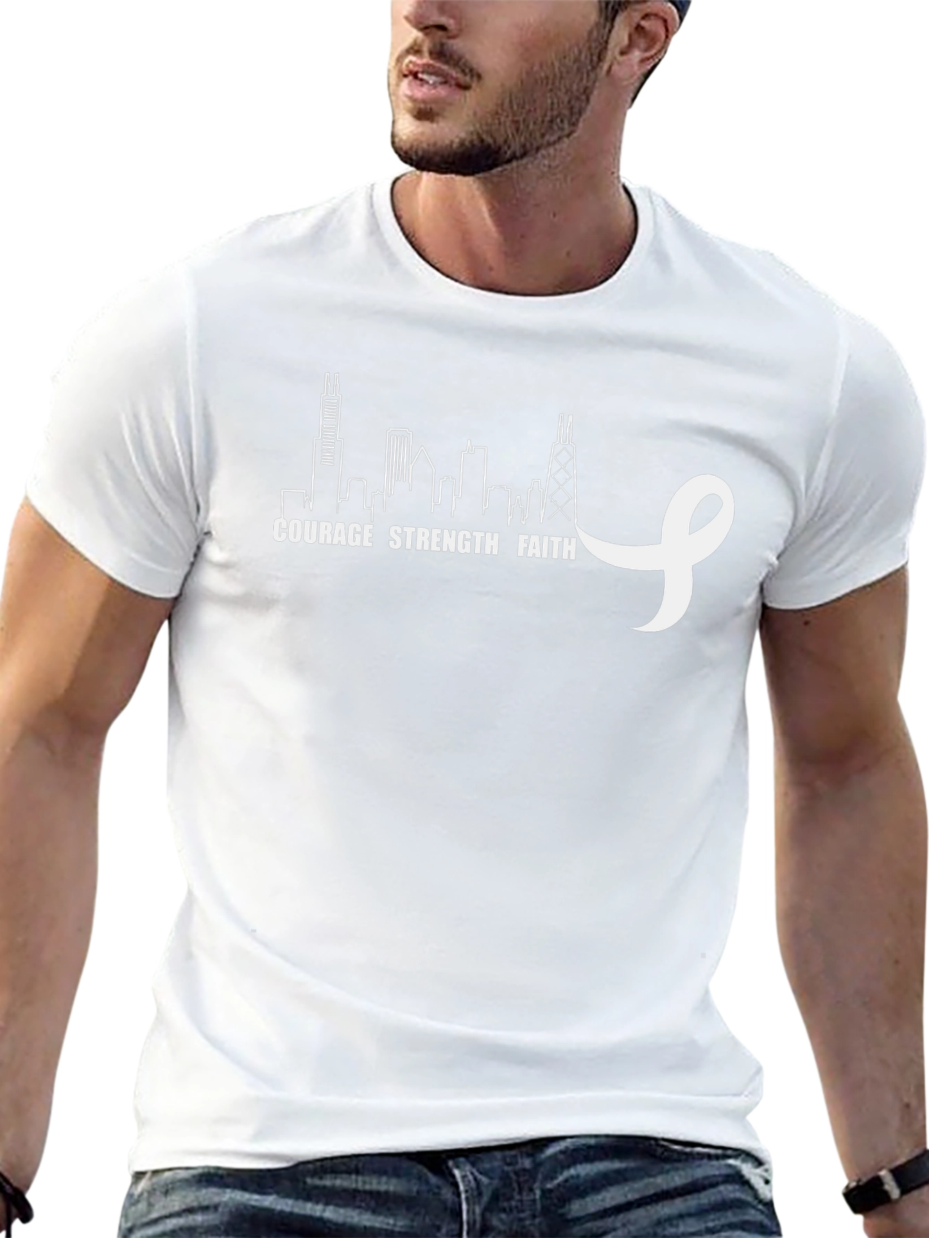 Courage Strength Faith Chicago T-Shirt