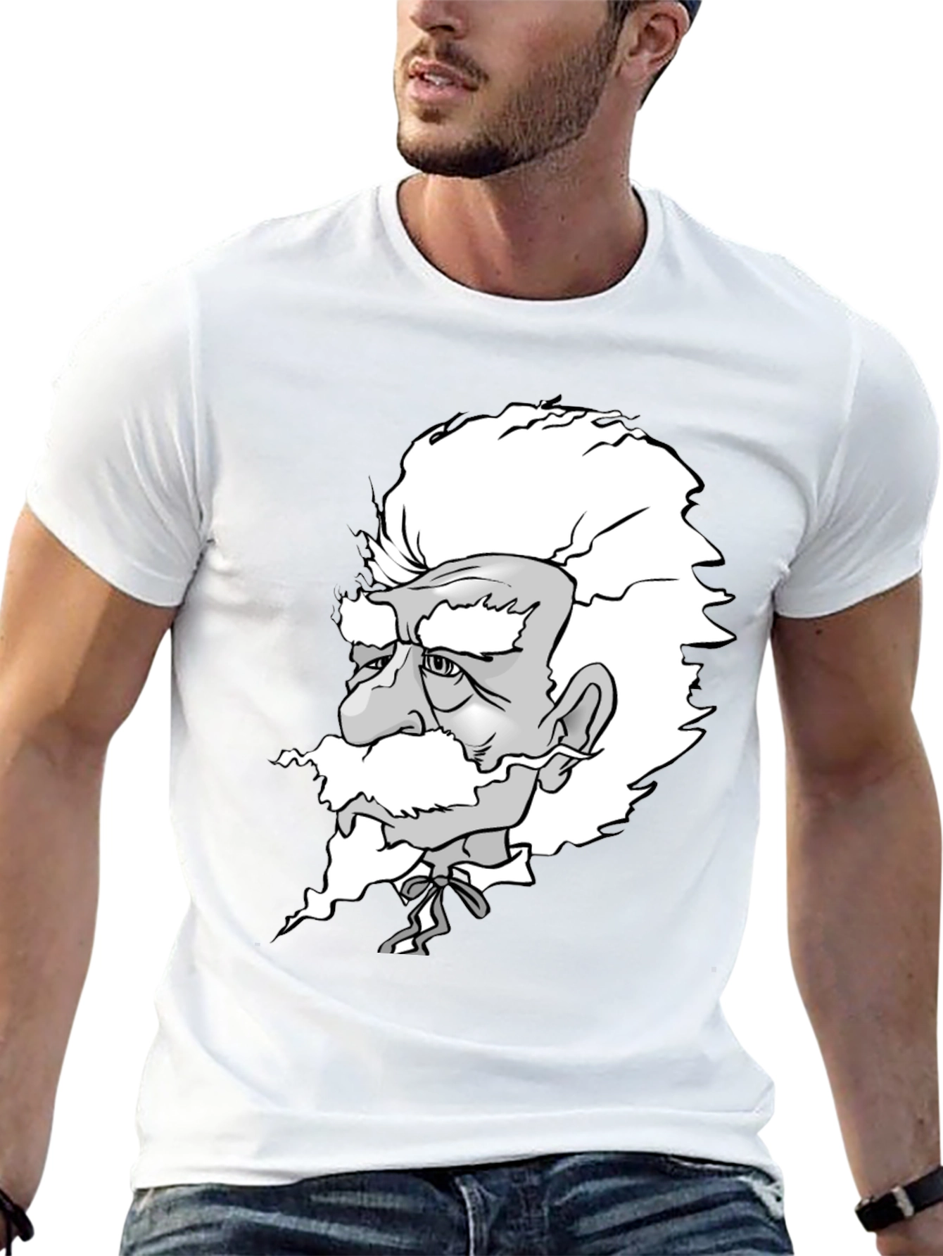 Einstein Graphic Print Black T-Shirt