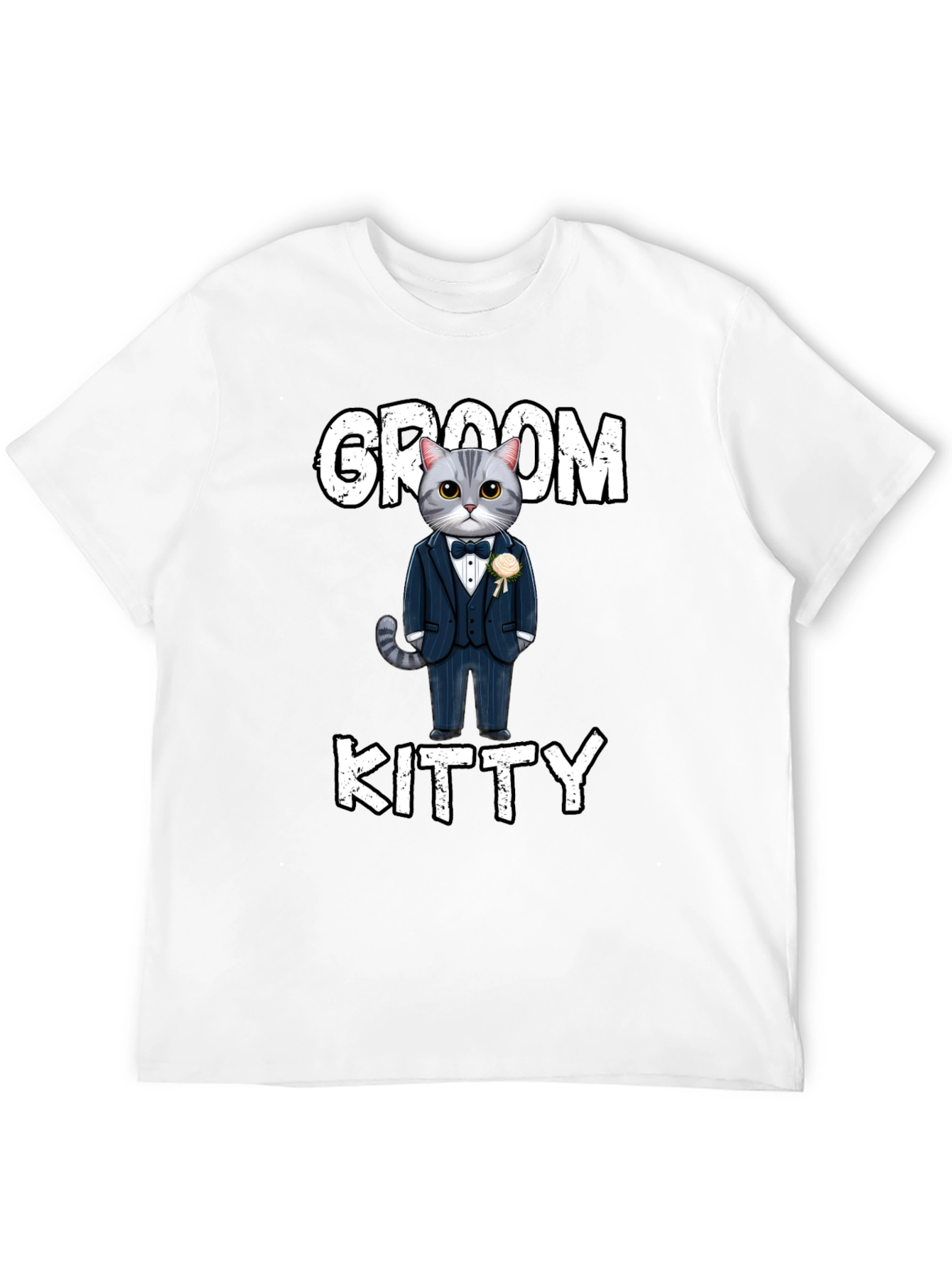 Groom Kitty T-Shirt - Cat Wedding Apparel
