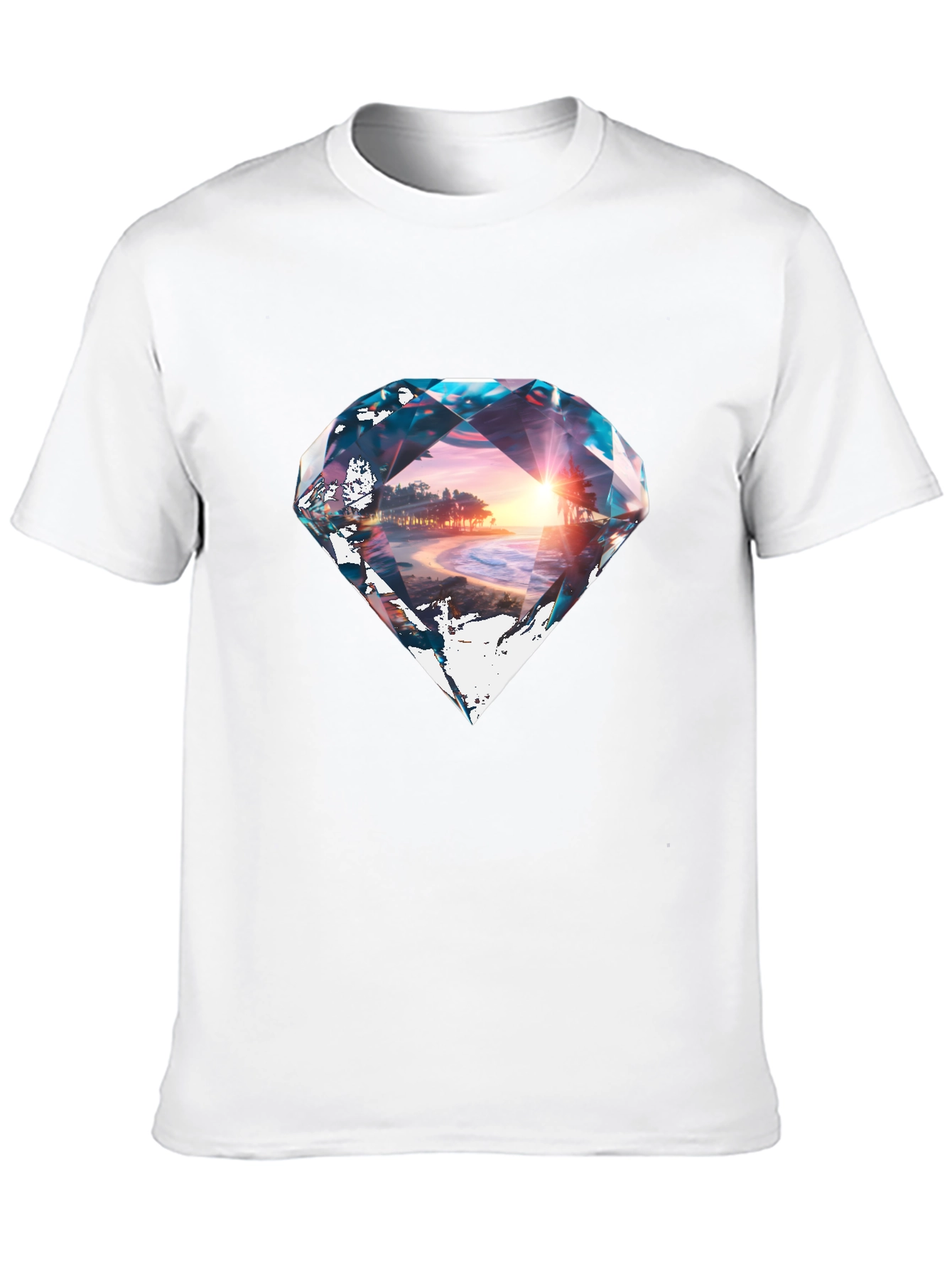 Diamond Beach Graphic Black T-Shirt