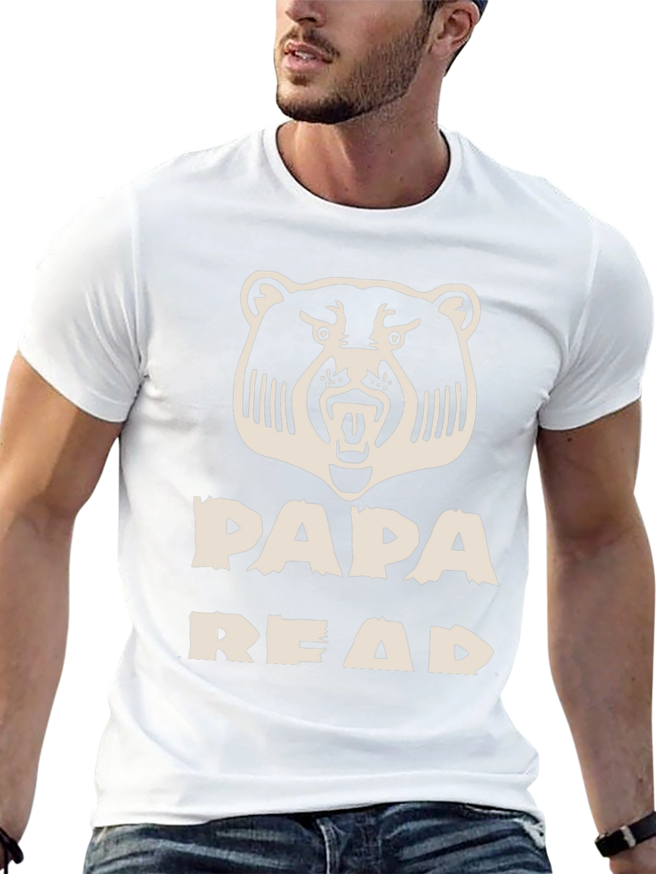 Papa Bear T-Shirt - Black Graphic Tee