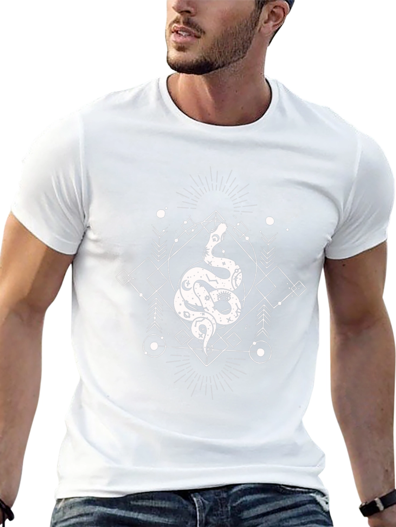 Mystic Snake Graphic Tee - Occult Style