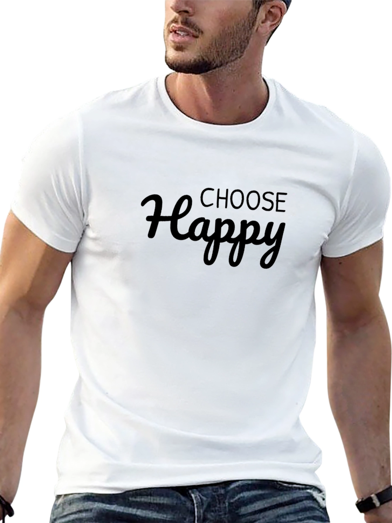 Choose Happy Black T-Shirt