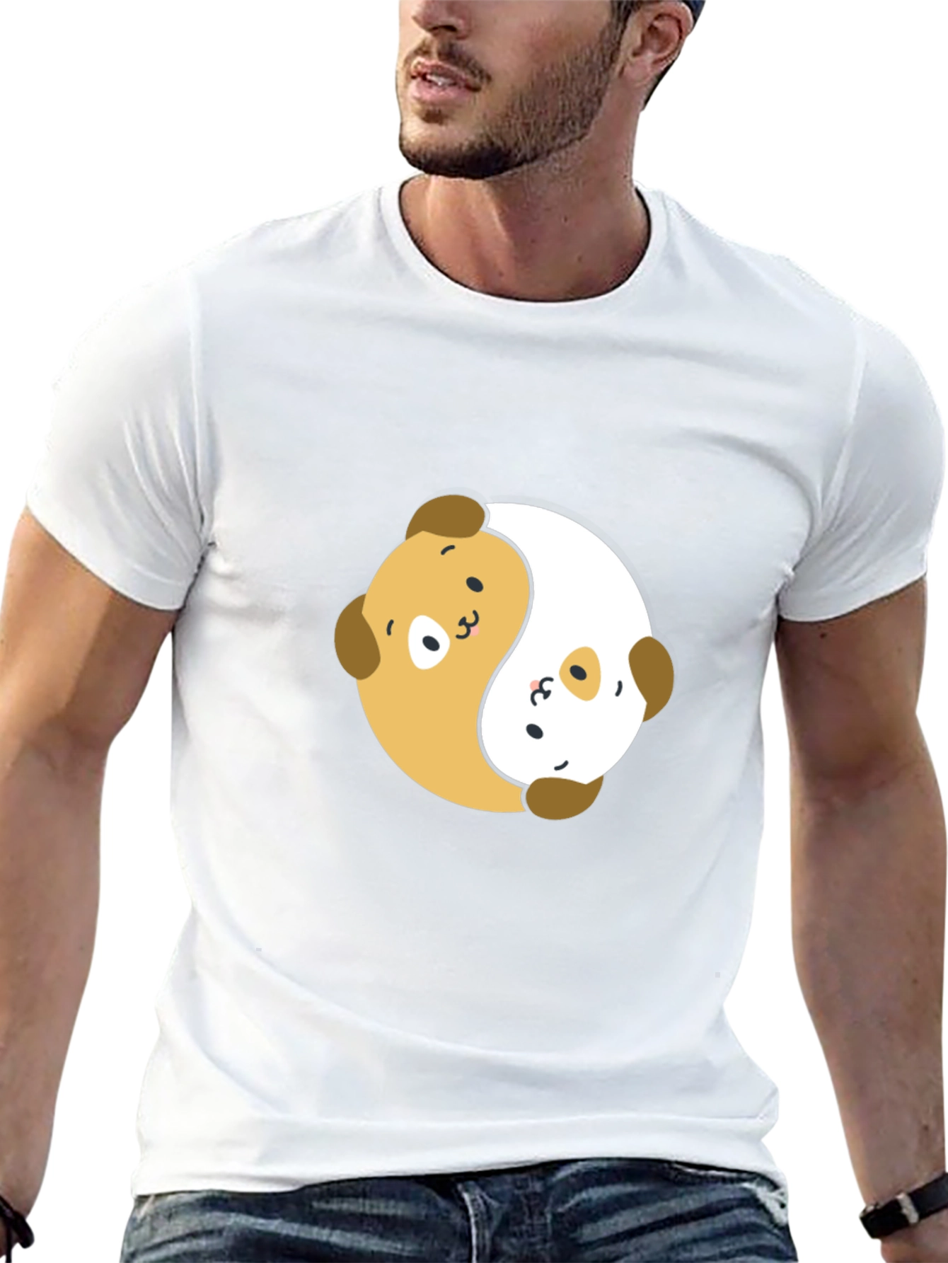 Yin Yang Puppy T-Shirt – Cute Dog Lover Graphic Tee