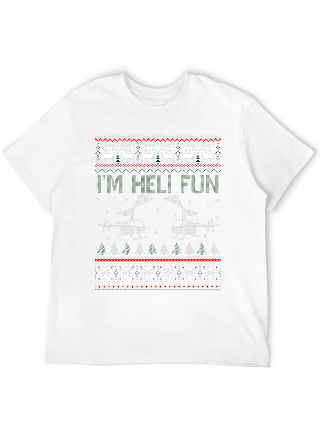 Im Heli Fun Ugly Christmas Sweater T-Shirt