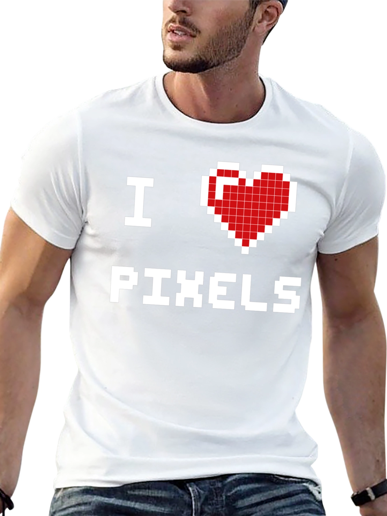 I Love Pixels Graphic T-Shirt - Gamer Tee