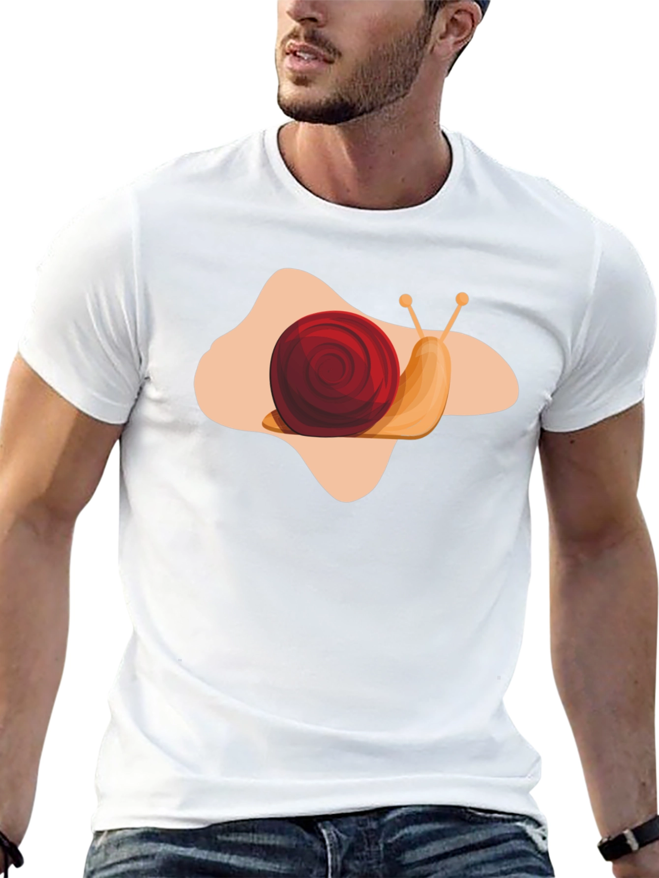 Snail Graphic Print Black T-Shirt