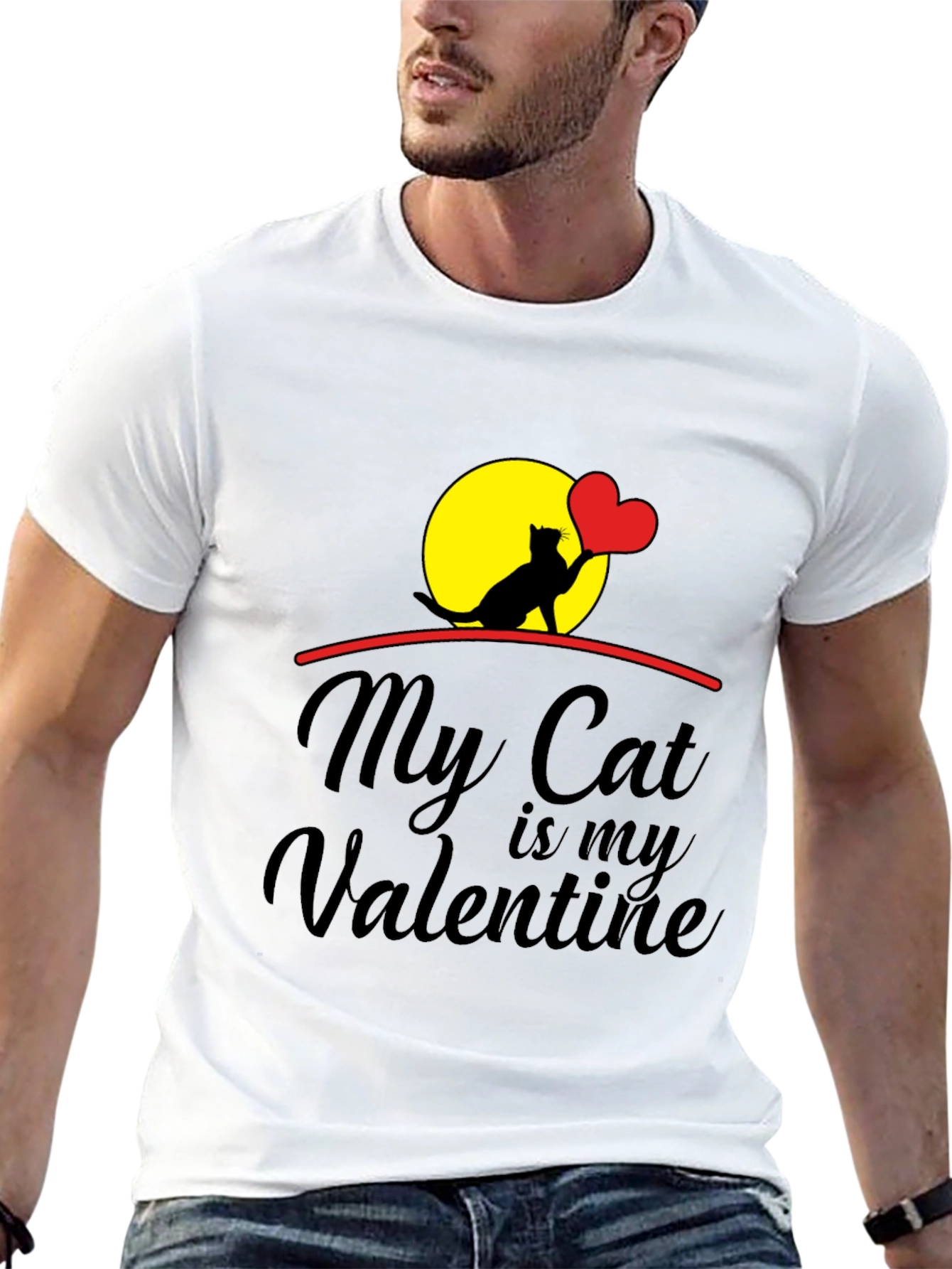 My Cat is My Valentine Graphic Tee