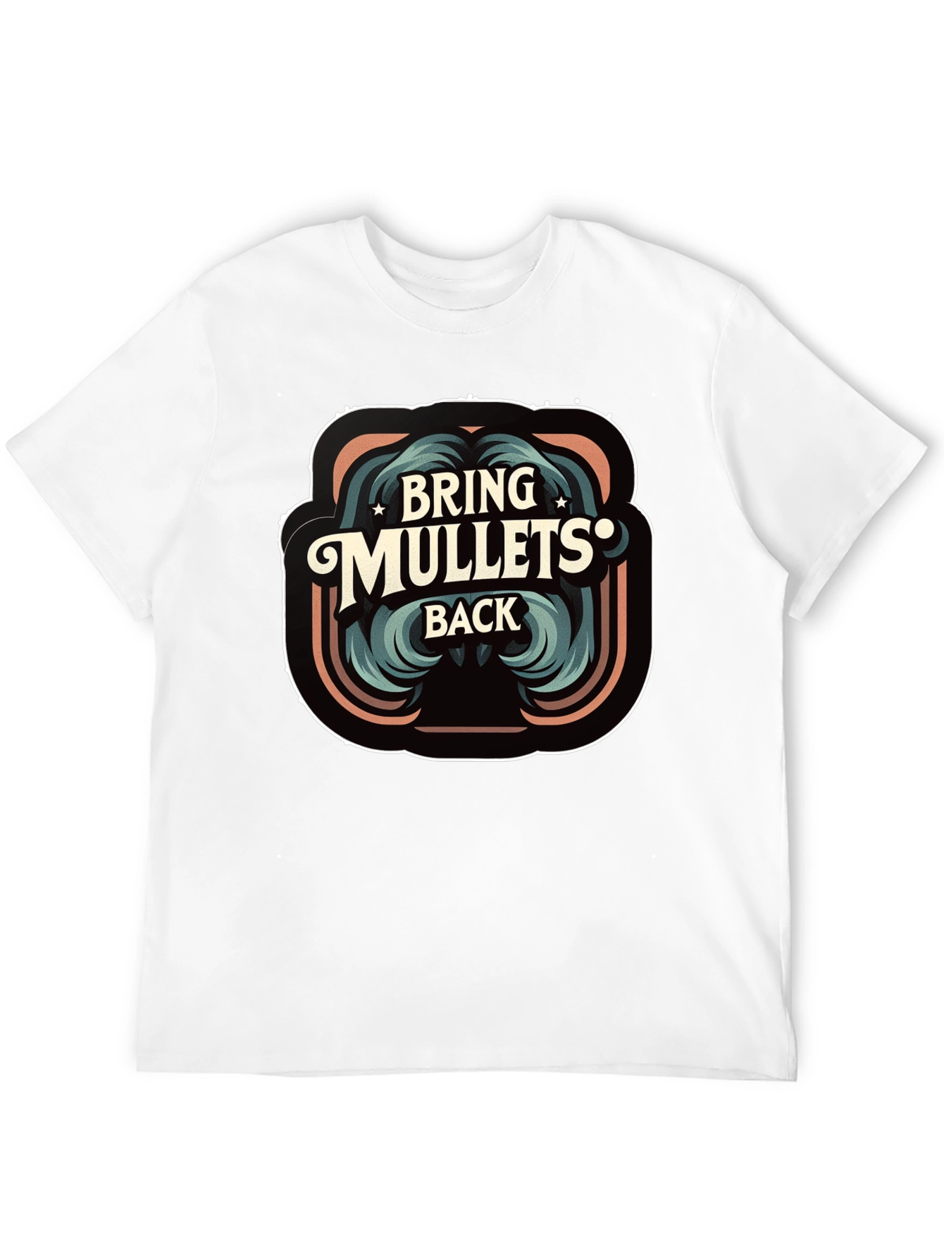 Bring Mullets Back Retro Graphic Tee - Black