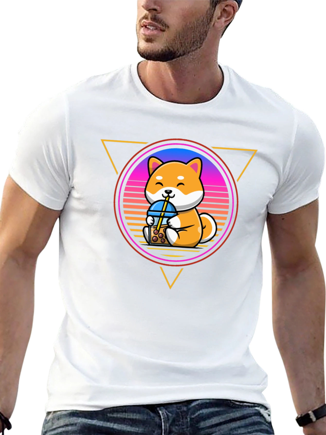 Shiba Inu Boba Tea T-Shirt – Cute Retro Dog Lover Tee