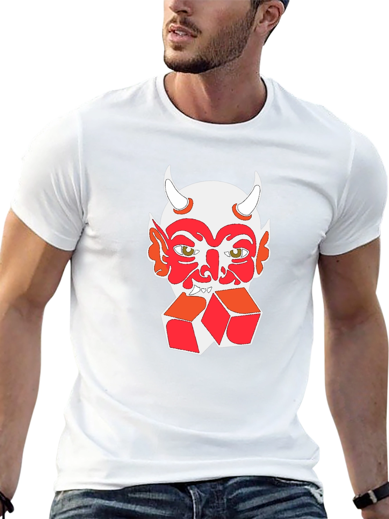 Devil Dice Graphic Tee - Black Cotton Casual Shirt