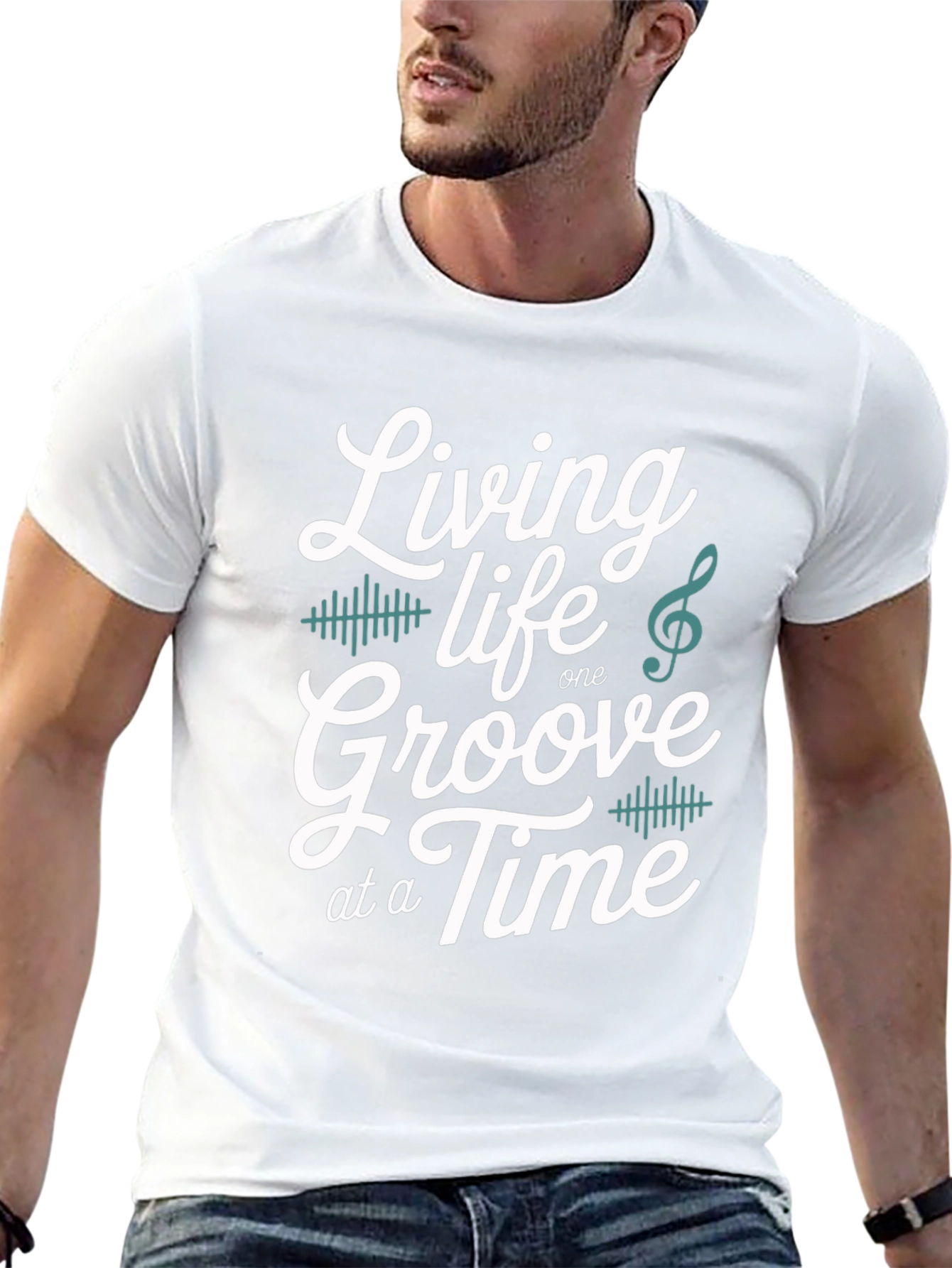 Living Life One Groove at a Time Black T-Shirt
