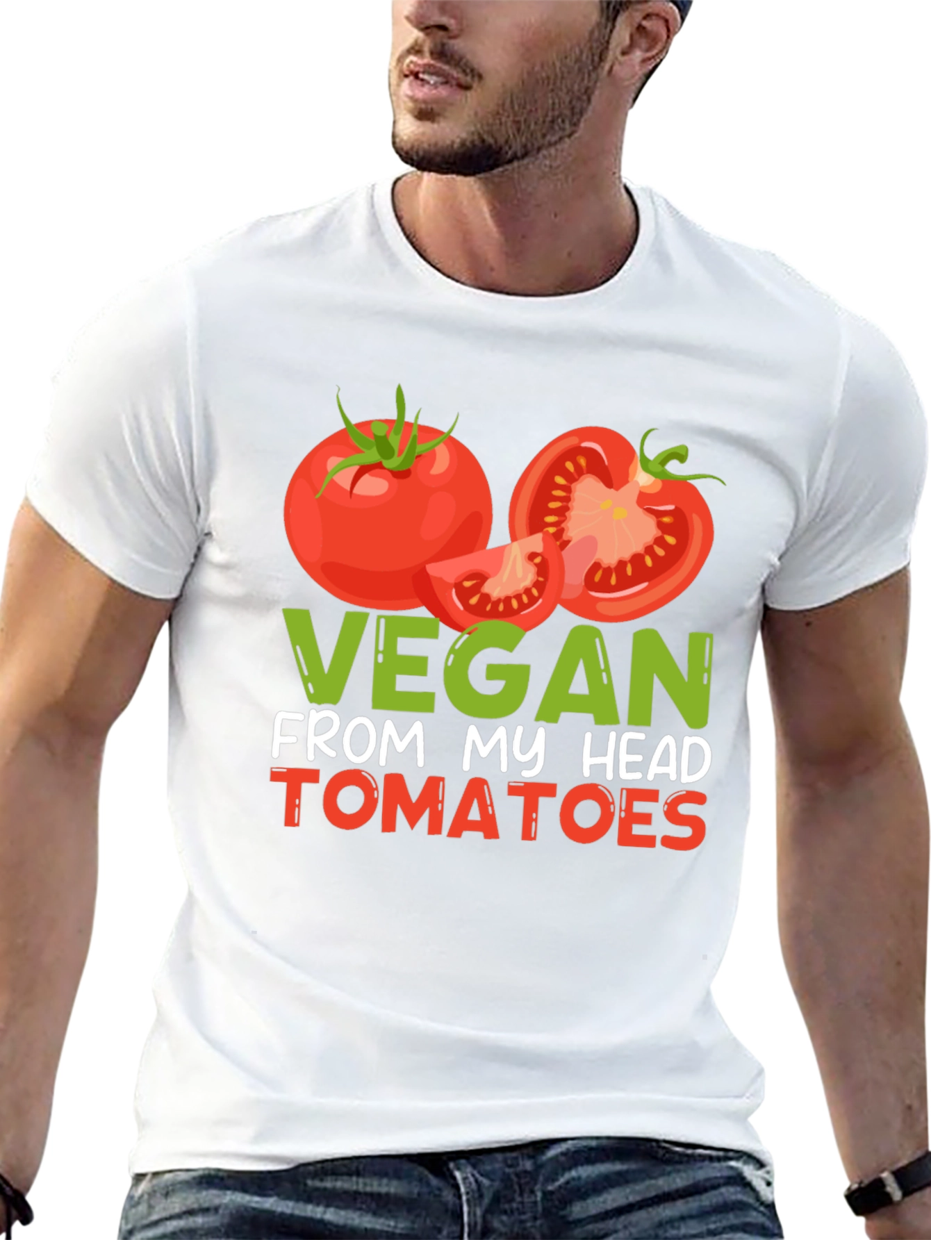 Vegan From My Head Tomatoes Graphic T-Shirt