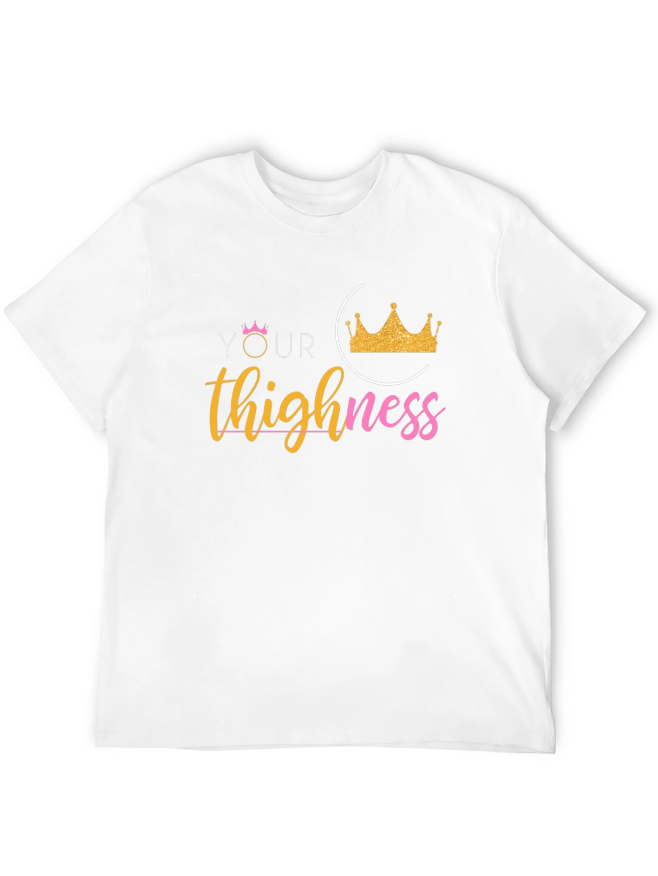 Your Thighness Graphic Tee - Black Casual T-Shirt