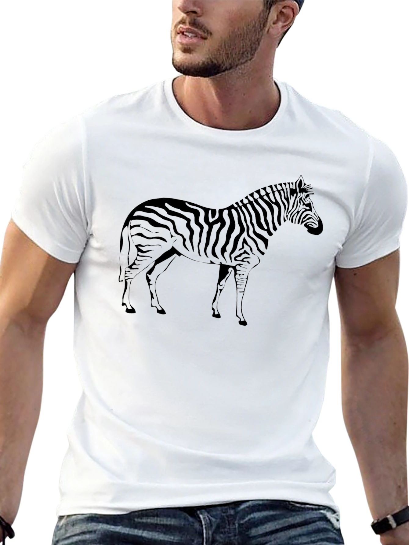 Zebra Graphic Black T-Shirt