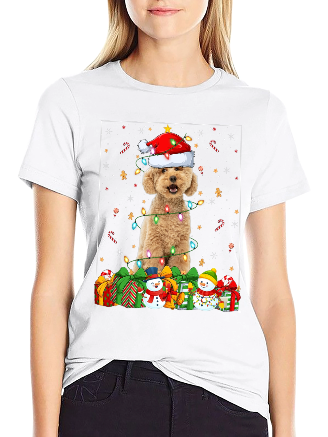Poodle Christmas T-Shirt | Cute Holiday Dog Tee | Festive Dog Lover Shirt | Christmas Gift | Free Shipping $50+