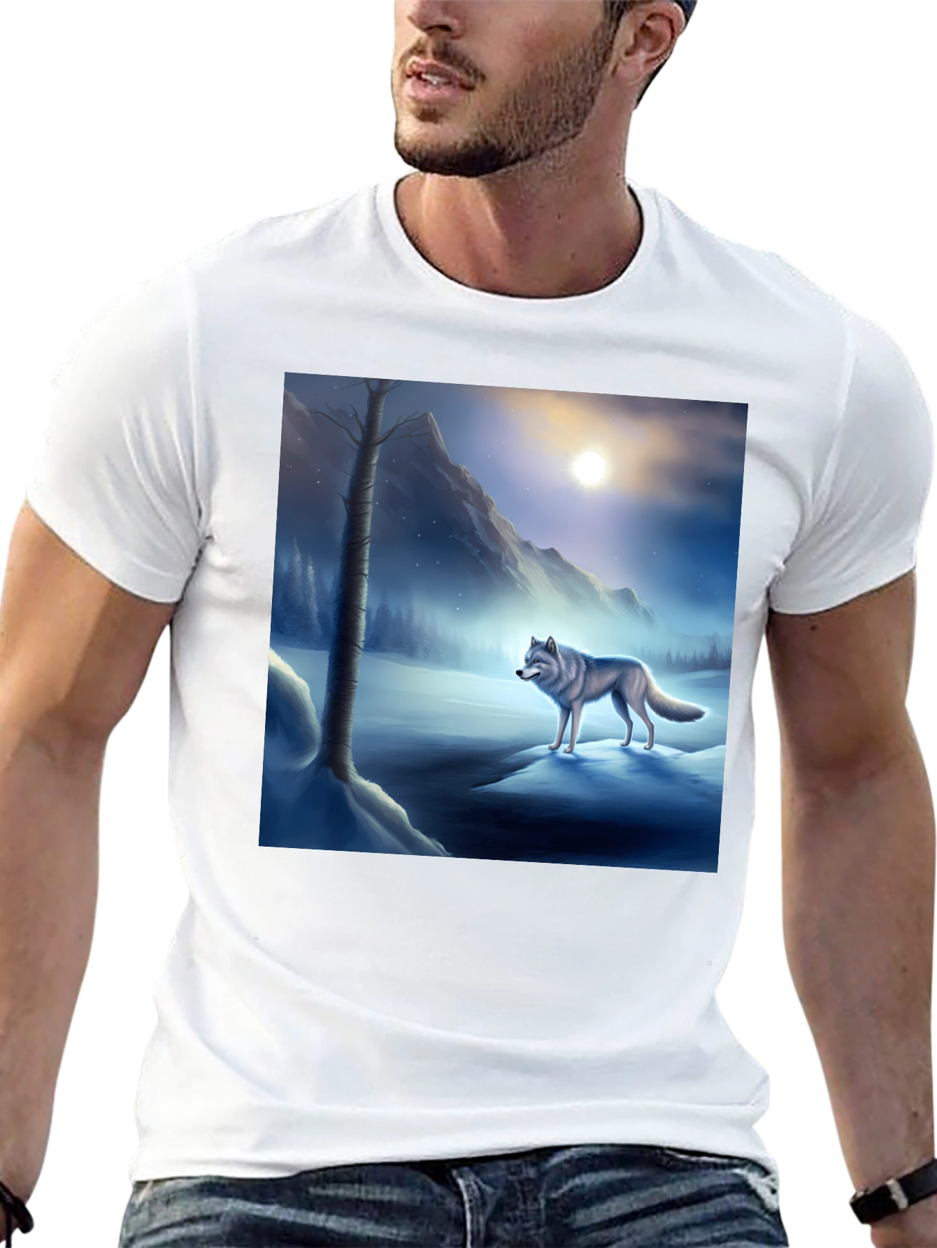 Wolf Moon Black T-Shirt