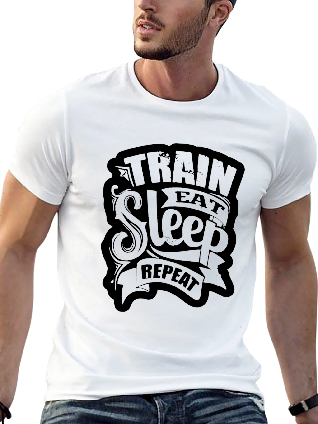 Train Eat Sleep Repeat Graphic Tee