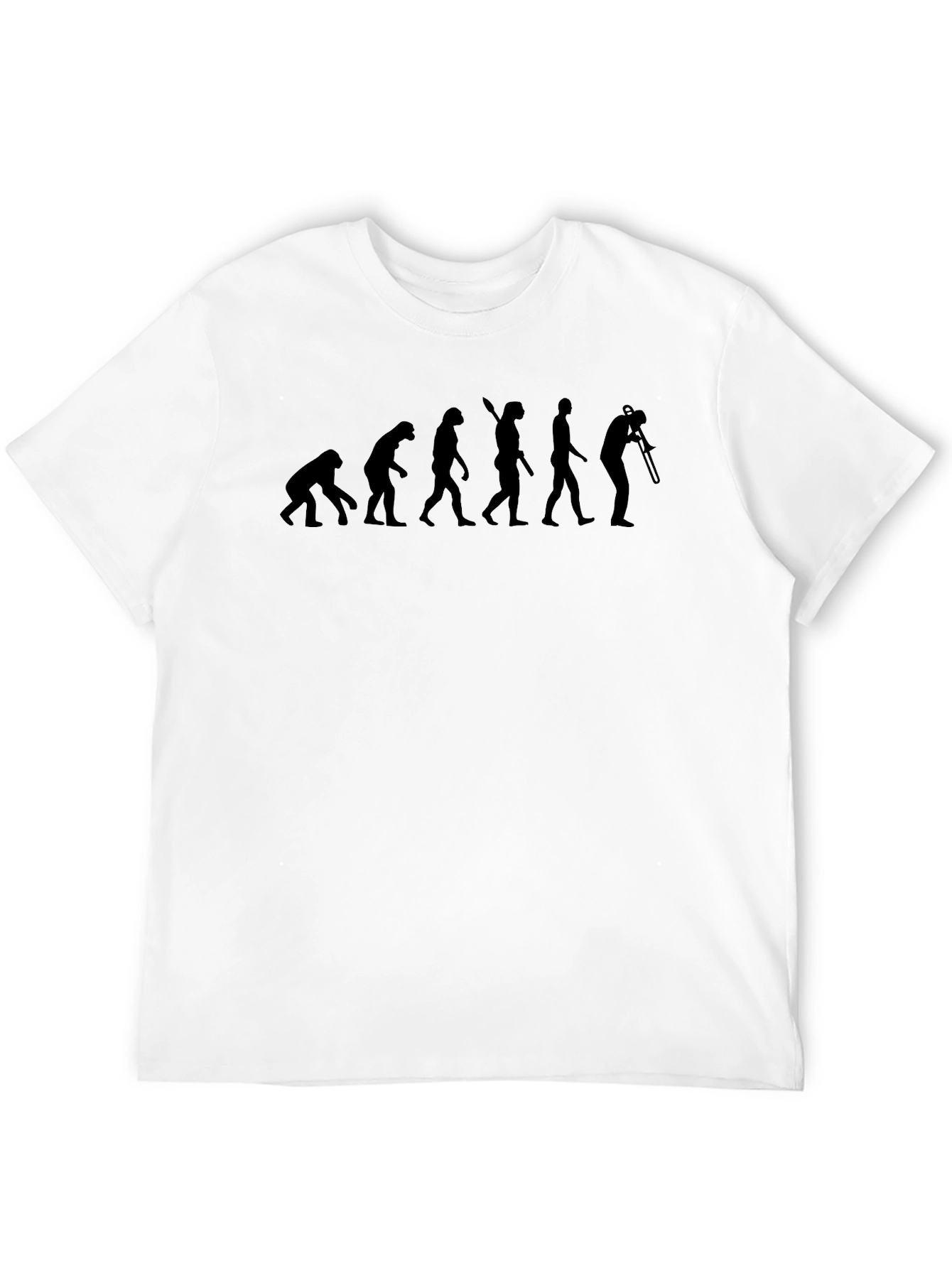 Evolution of Trombone Player Black T-Shirt
