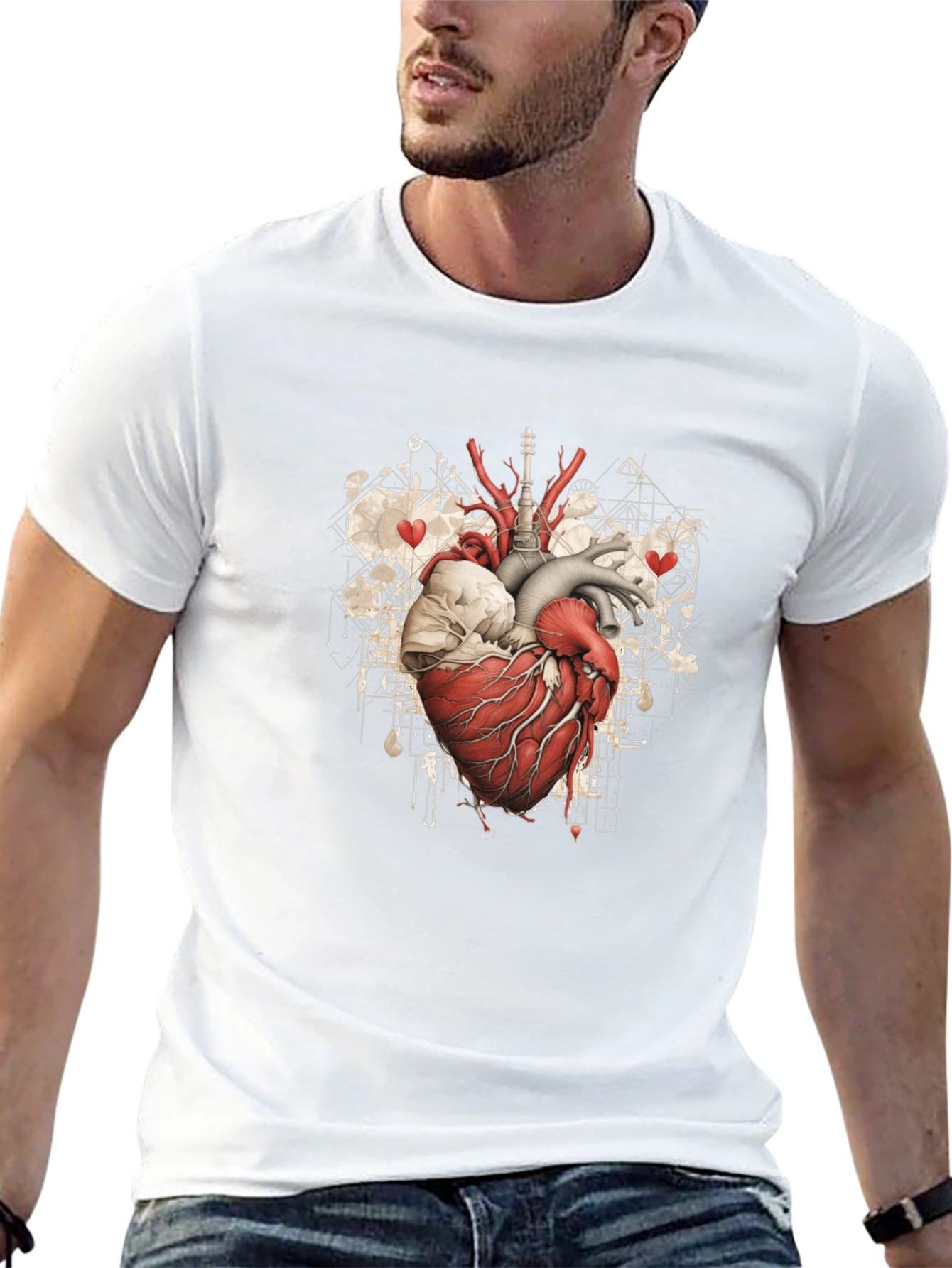 Anatomical Heart Graphic Tee - Black