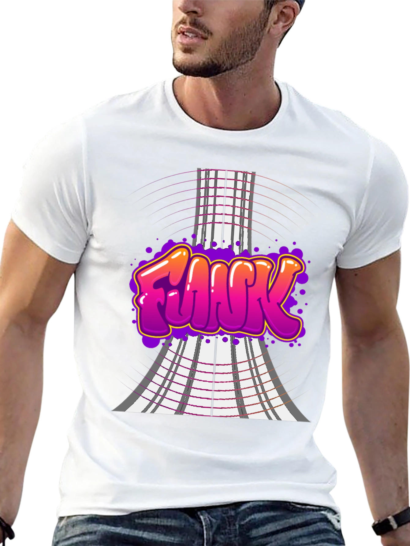 Funky Graffiti Style T-Shirt - Black