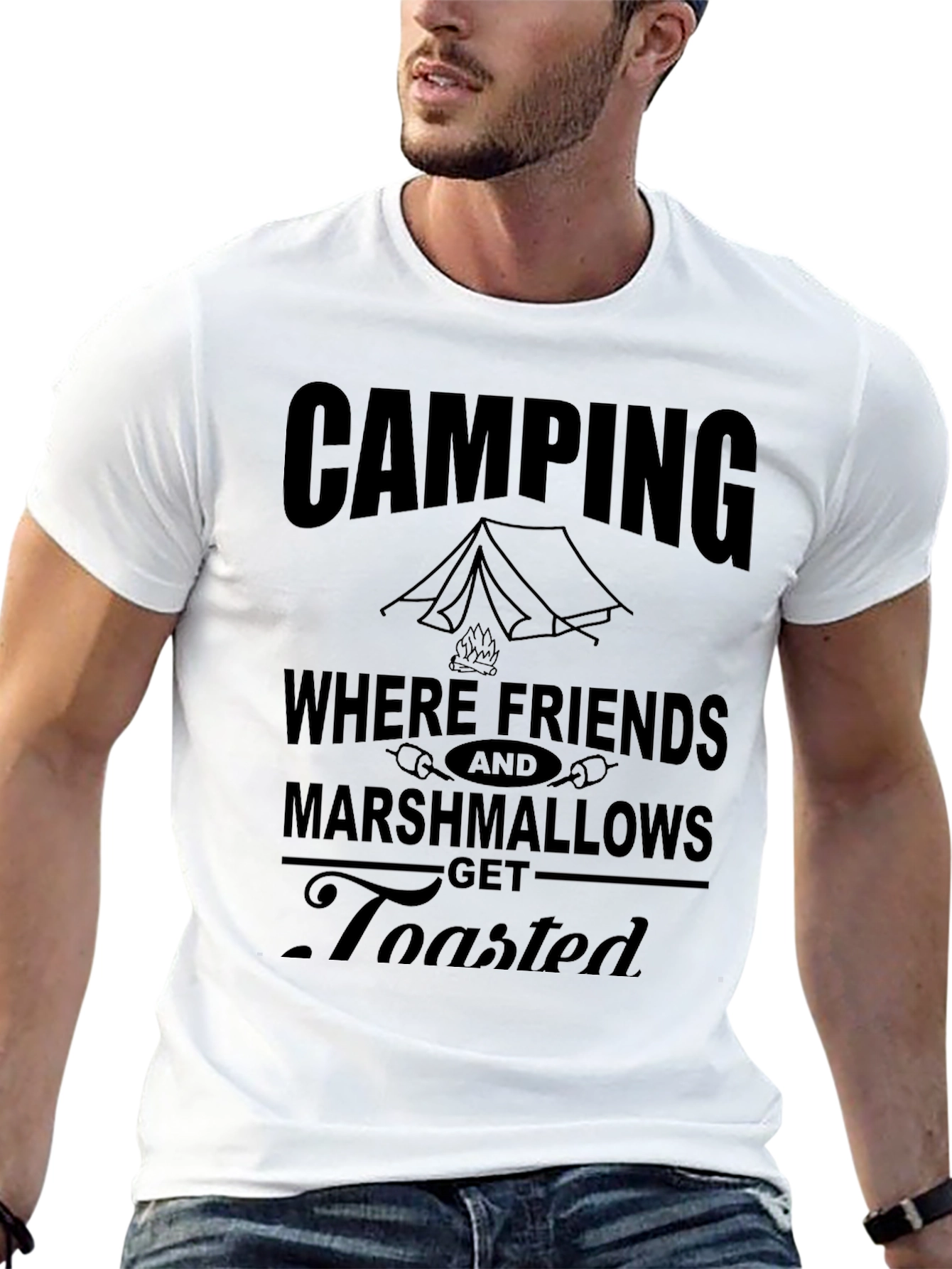 Camping Friends & Marshmallows Graphic Tee
