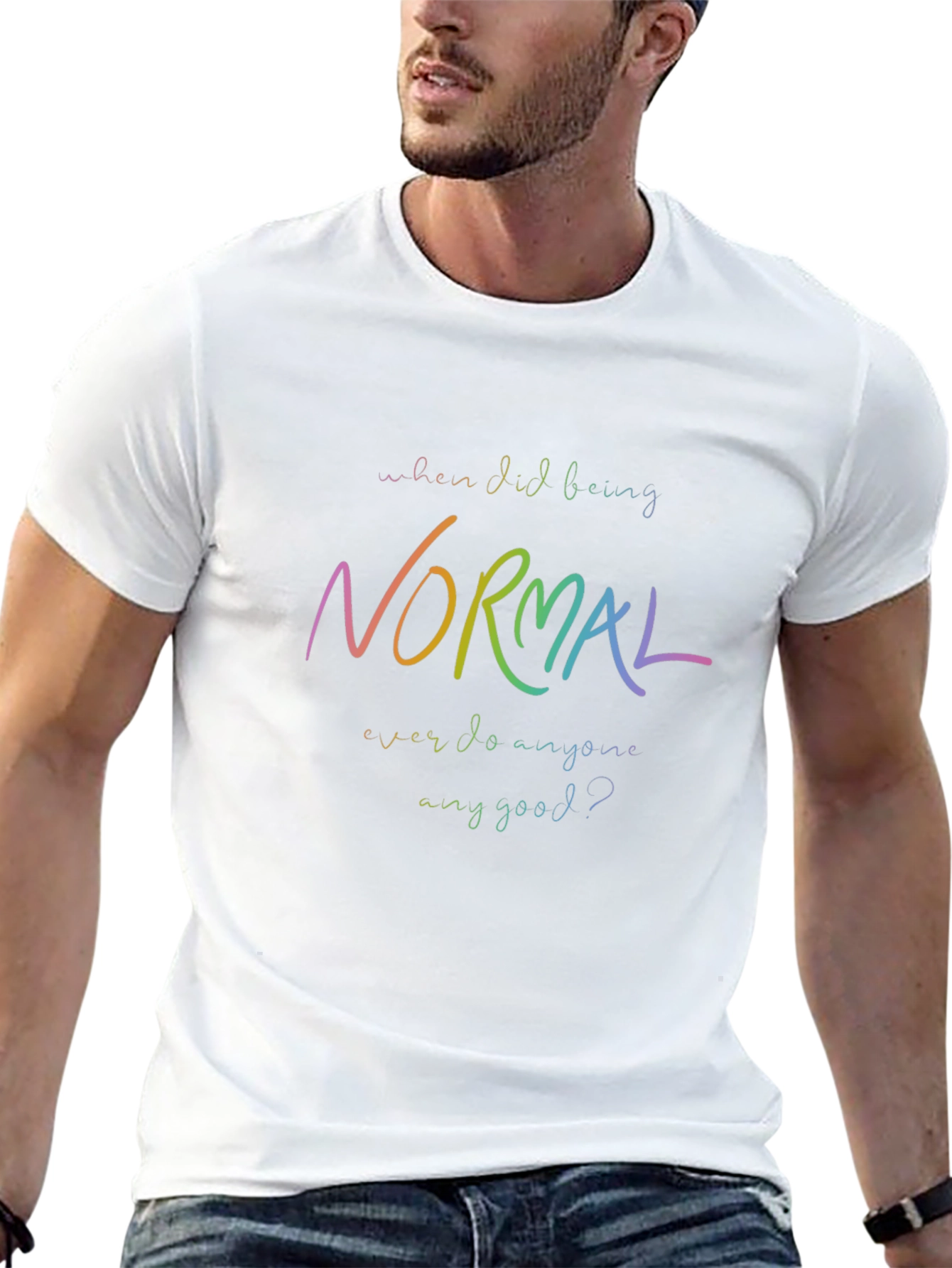 Be Yourself: Rainbow Normal Graphic Tee