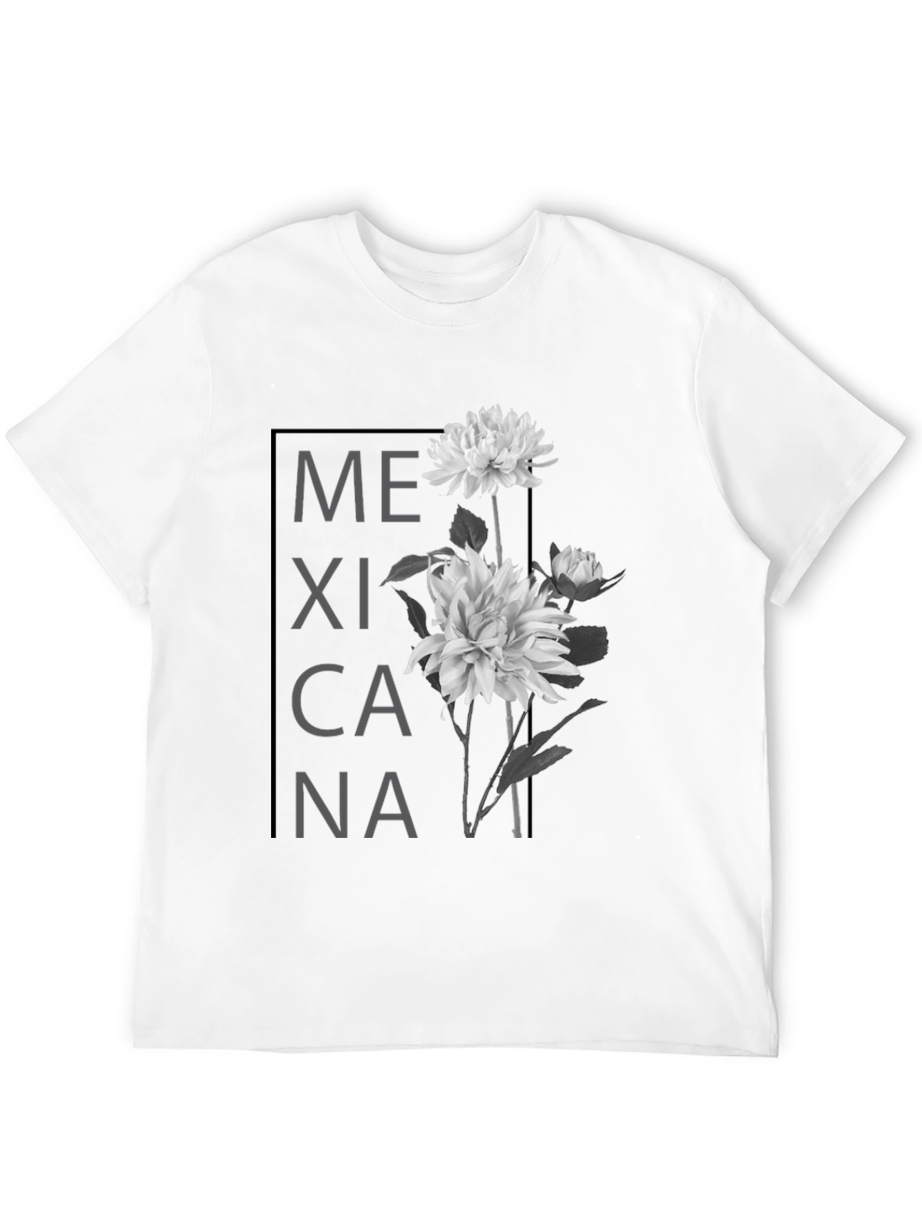Mexicana Floral Graphic T-Shirt - Black