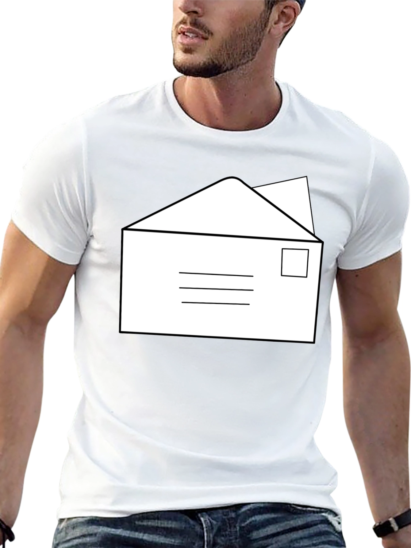 Envelope Graphic T-Shirt - Classic Mail Design