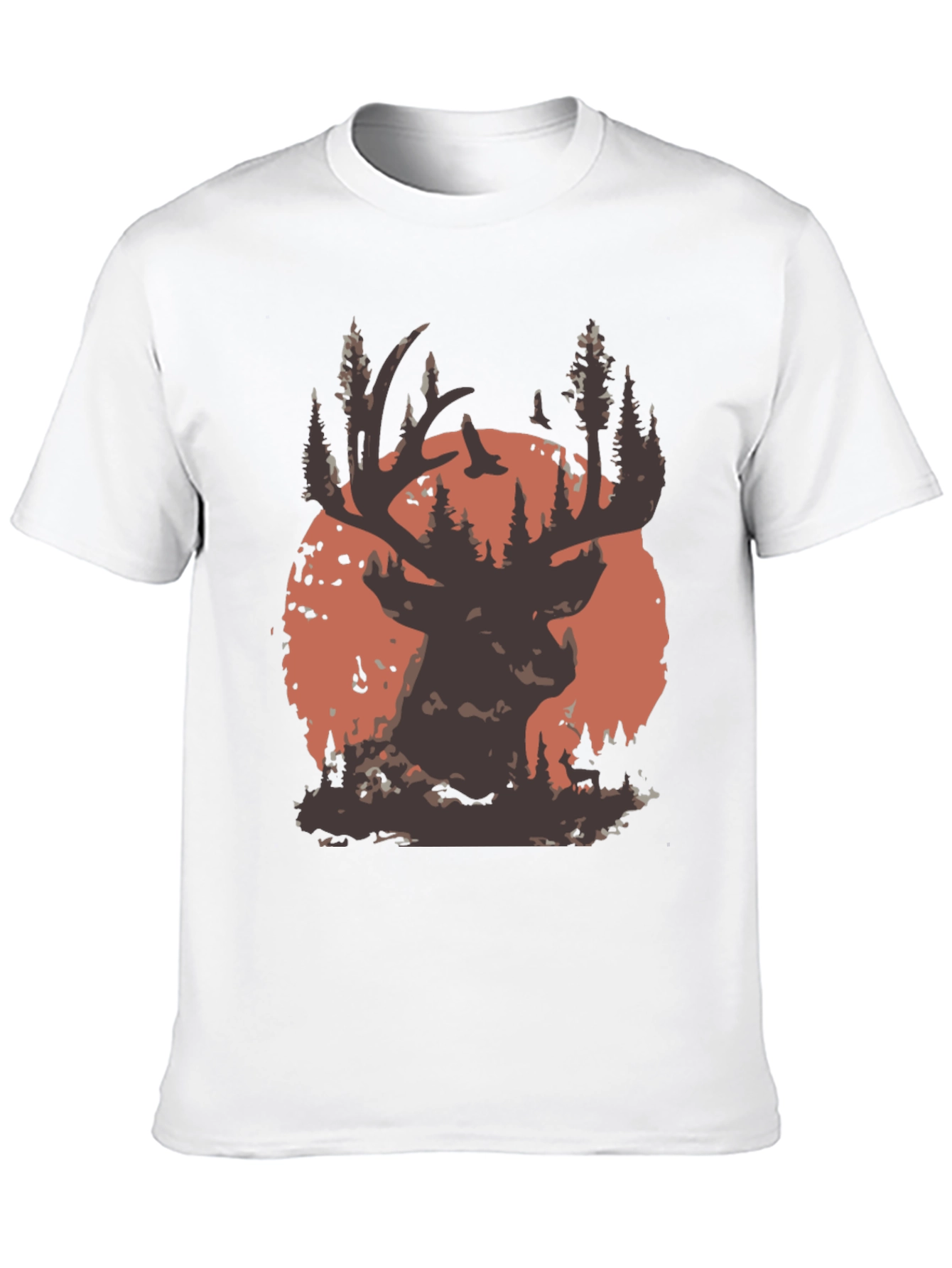 Deer Silhouette T-Shirt - Nature Inspired Graphic Tee