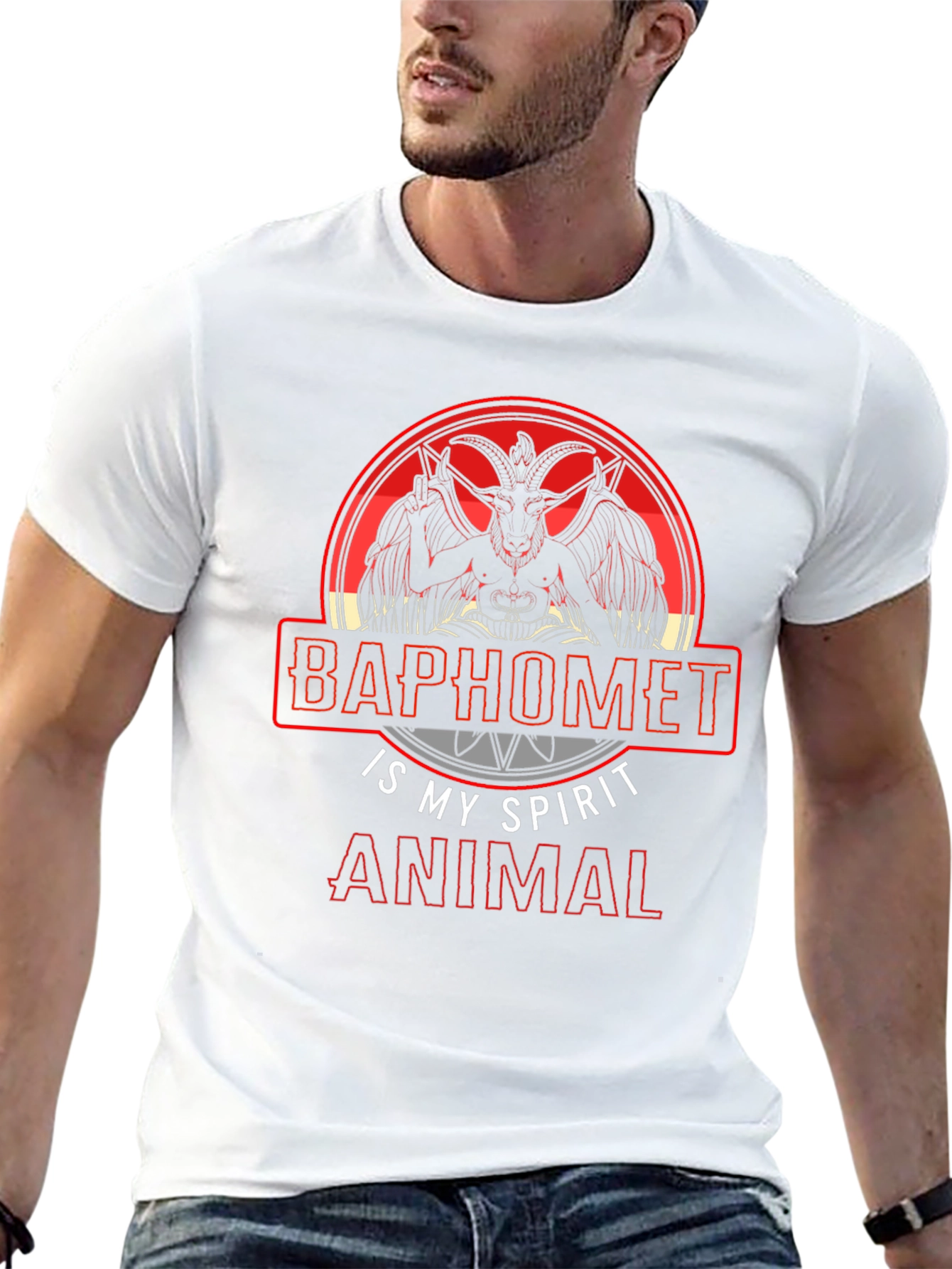 Baphomet Spirit Animal Graphic T-Shirt