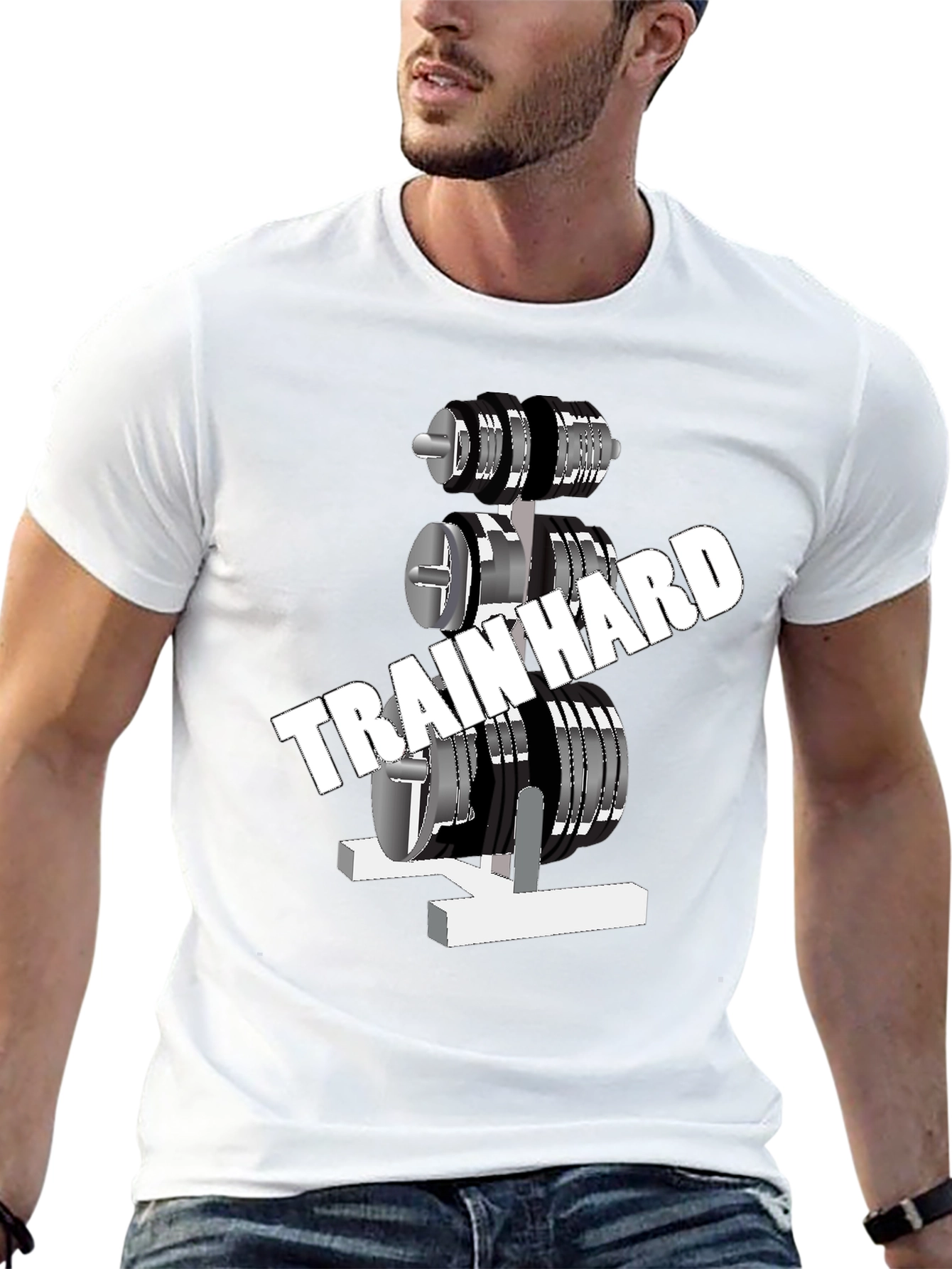 Train Hard Gym Black T-Shirt