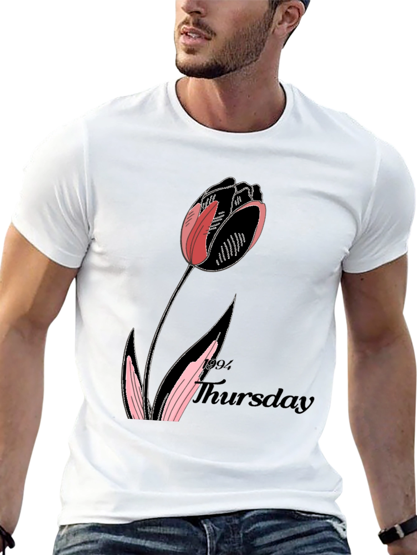 Tulip Thursday Black T-Shirt