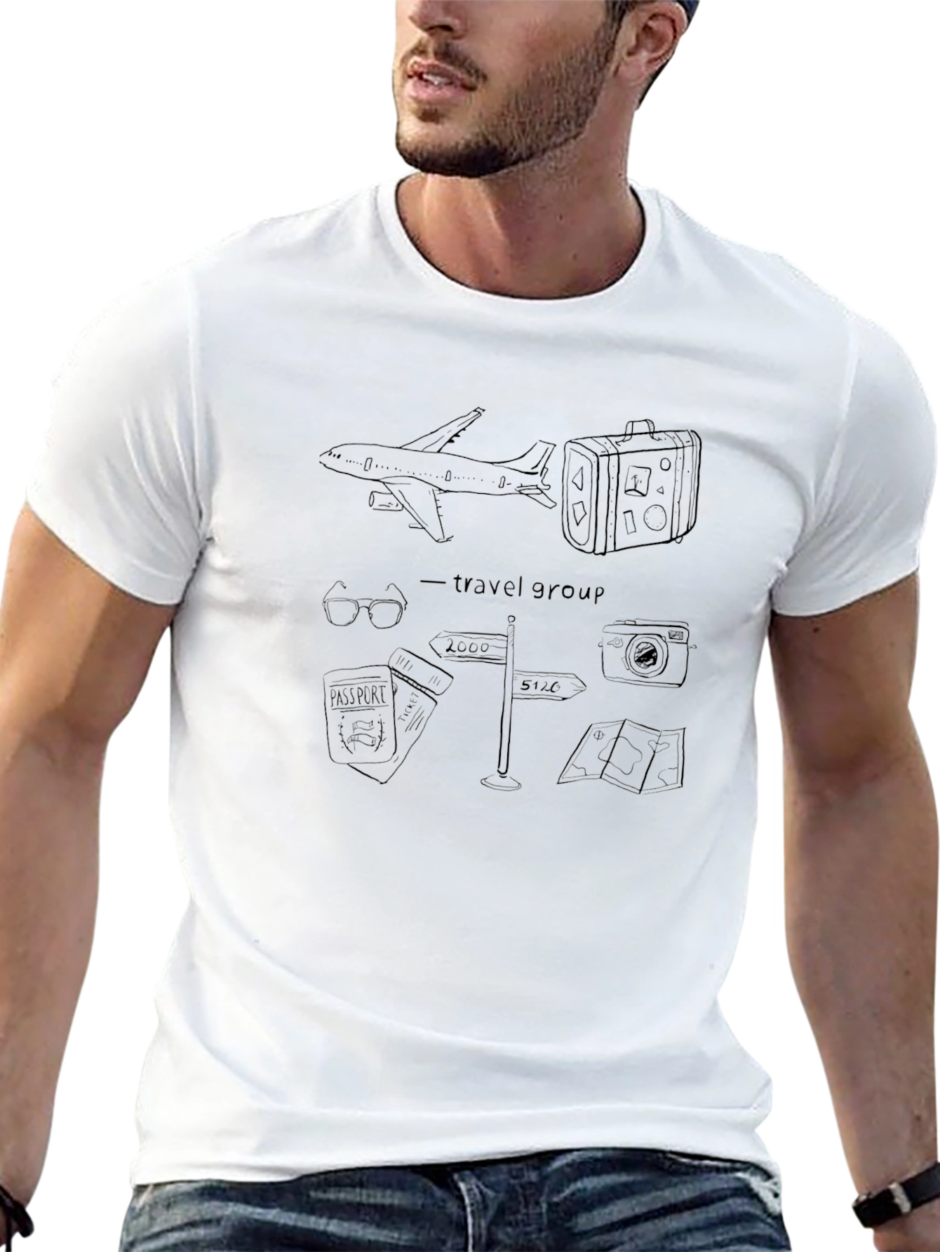 Travel Group Black T-Shirt: Adventure Ready!