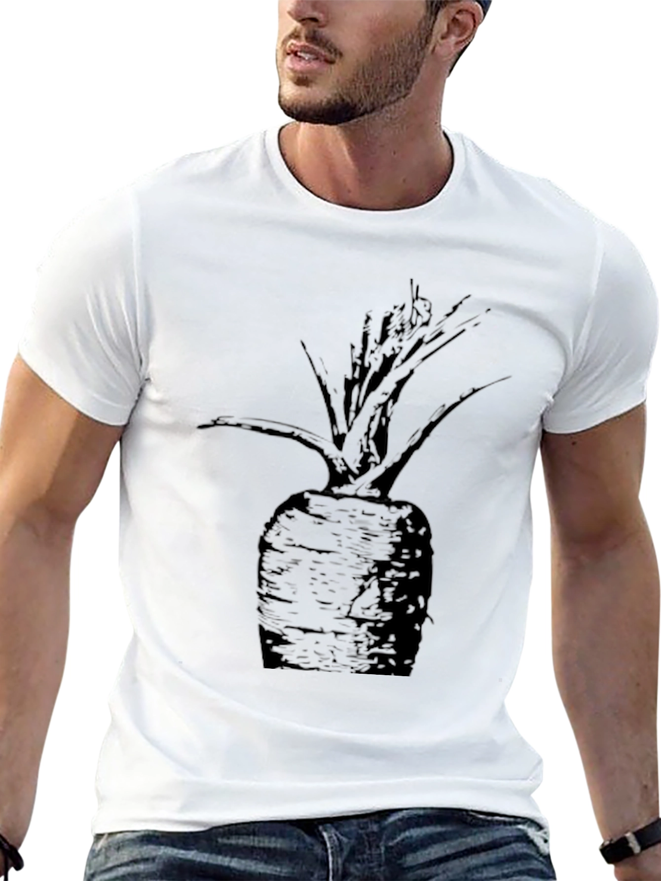 Root Vegetable Graphic Tee - Black